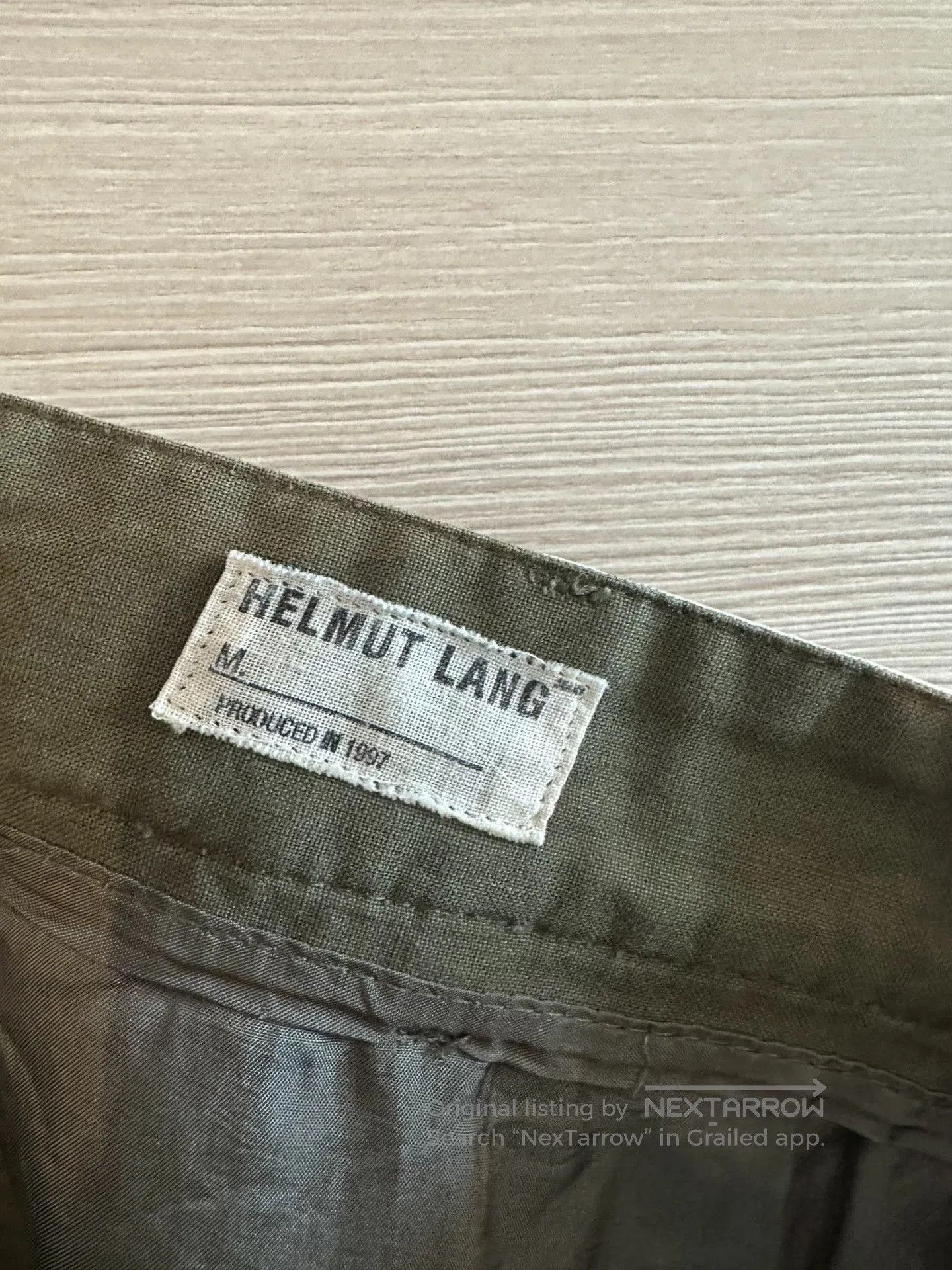 Helmut Lang Helmut Lang 97ss Army Green Cotton Pants. Size US 35 - 5 Thumbnail
