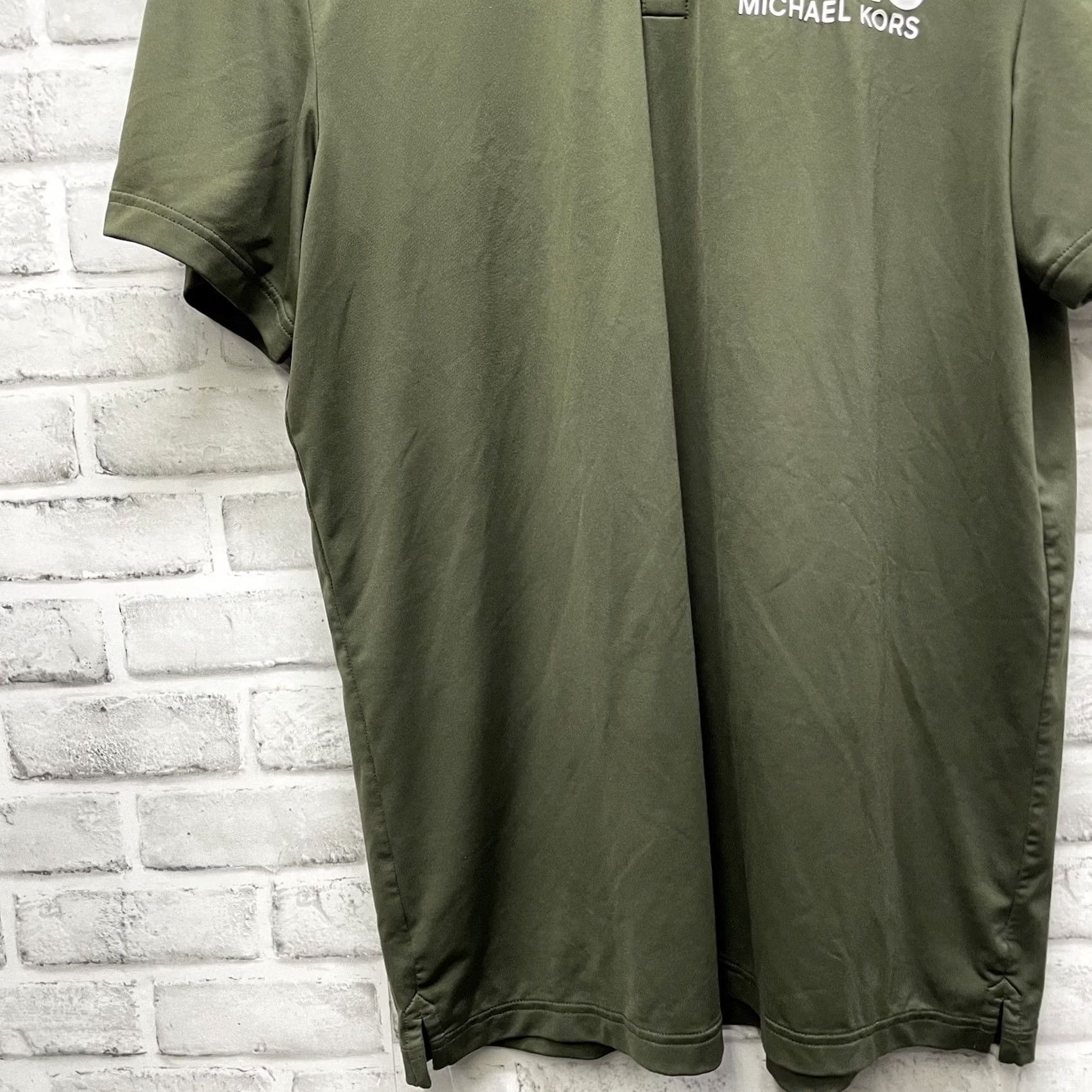 Michael Kors Michael Kors Polo Shirt Mens Size M Athletic Dark Green Stretchy Polo Shirt Size US M / EU 48-50 / 2 - 3 Thumbnail