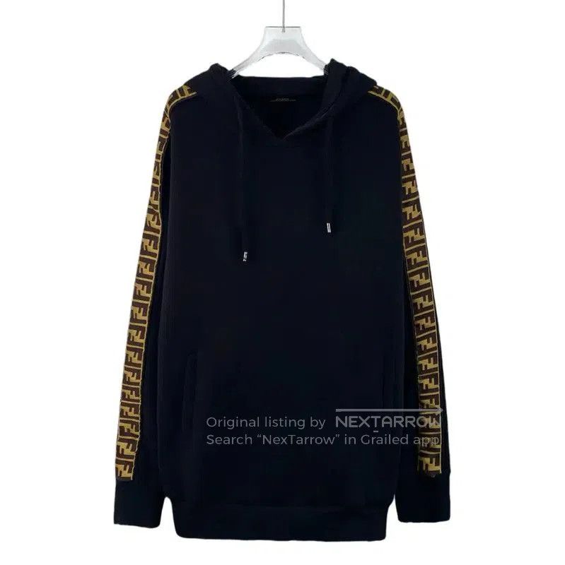 Fendi Fendi Black Men's Hoodie with Logo Detail . Size US L / EU 52-54 / 3 - 1 Thumbnail