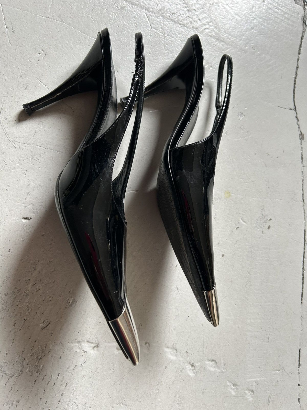 Yves Saint Laurent Black Silver YSL Hills Size US 10 / IT 40 - 4 Thumbnail