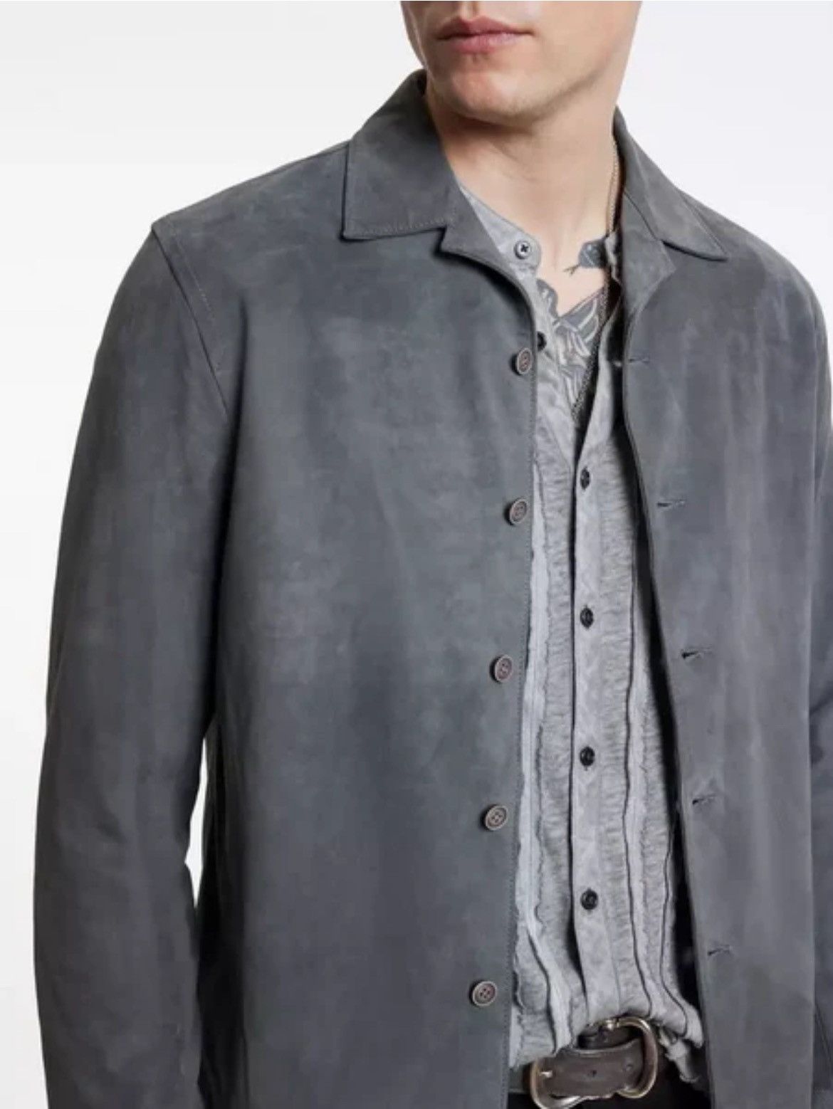 John Varvatos Simo Suede Shirt. Size EU 50 US 40 Size US M / EU 48-50 / 2 - 6 Thumbnail