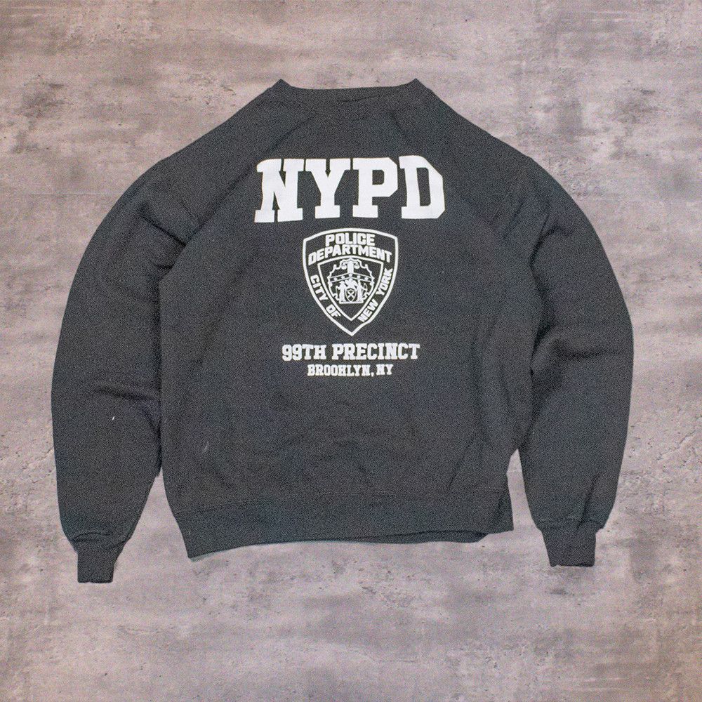 Other Hanes NYPD New York Brooklyn Black Boxy Crewneck Sweater Size US L / EU 52-54 / 3 - 1 Thumbnail