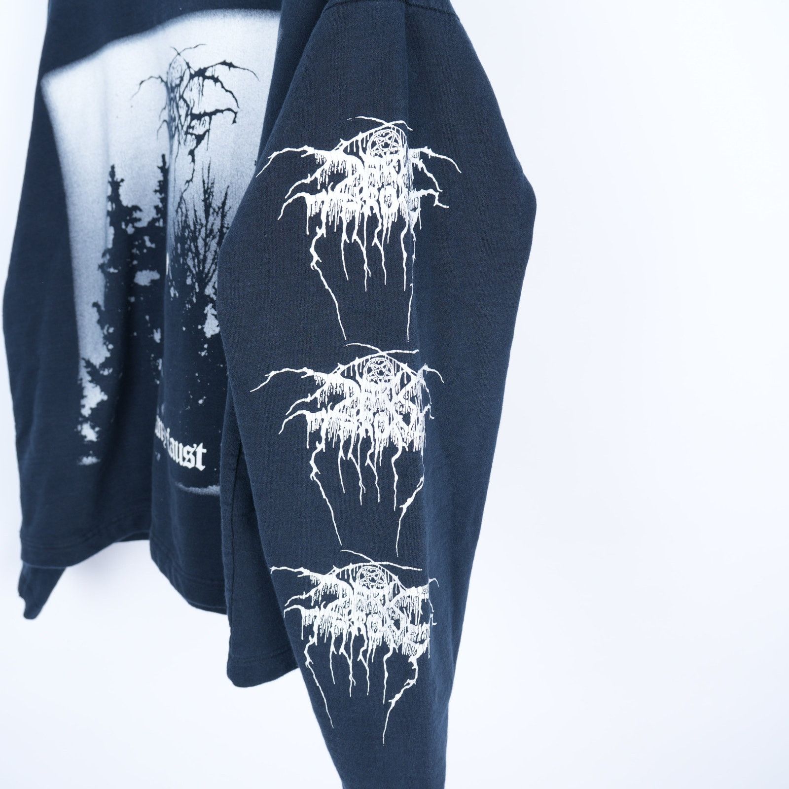 Vintage DARK THRONE 'DANKERFAUST TRUE NORWEIGAN BLACK METAL' HOODIE Size US L / EU 52-54 / 3 - 3 Thumbnail