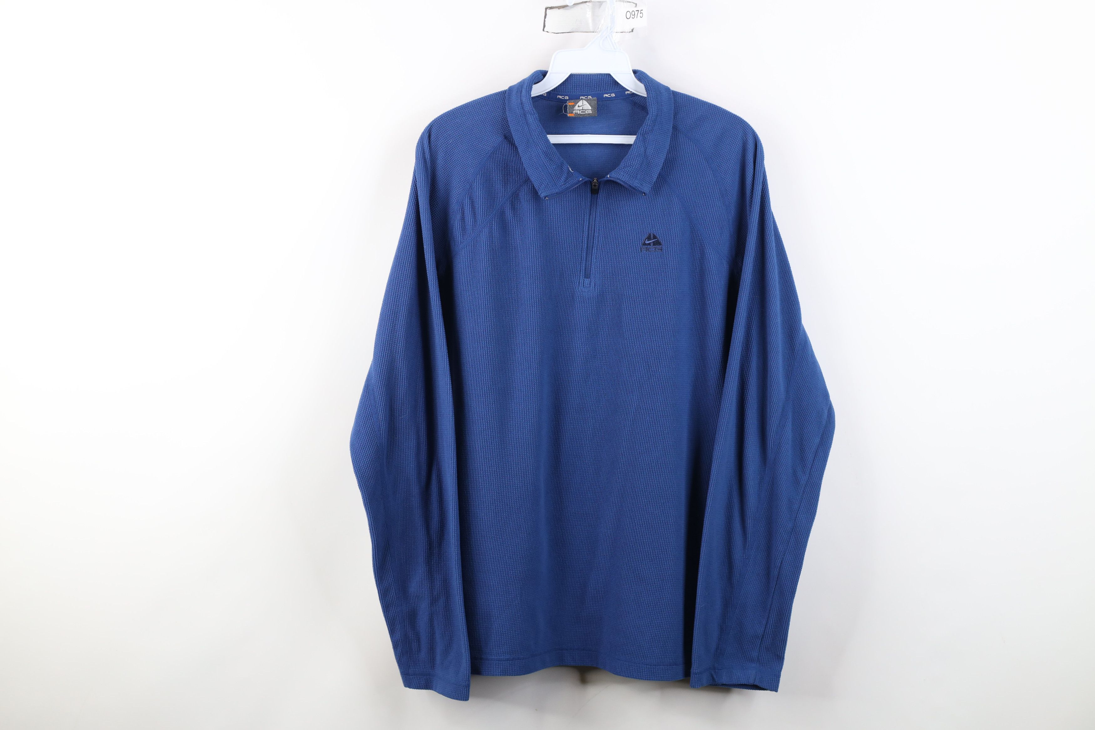 Nike Vintage Nike ACG Mini Swoosh Thermal Fleece Sweater Blue Size US M / EU 48-50 / 2 - 1 Thumbnail