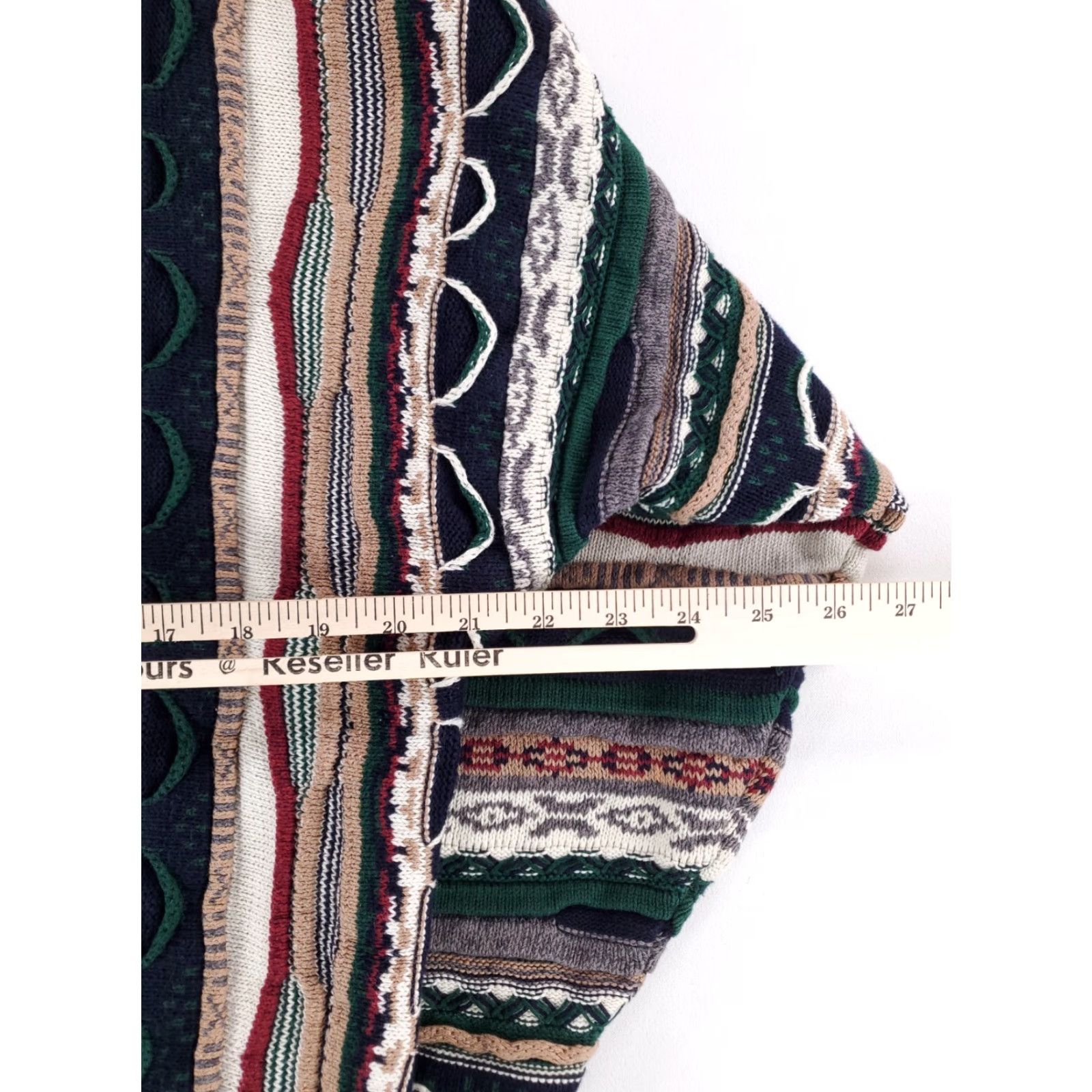 Cotton Traders Cotton Traders Coogi-Style 3D Textured Sweater Mens L Multicolor Pullover Men L Size US L / EU 52-54 / 3 - 8 Thumbnail