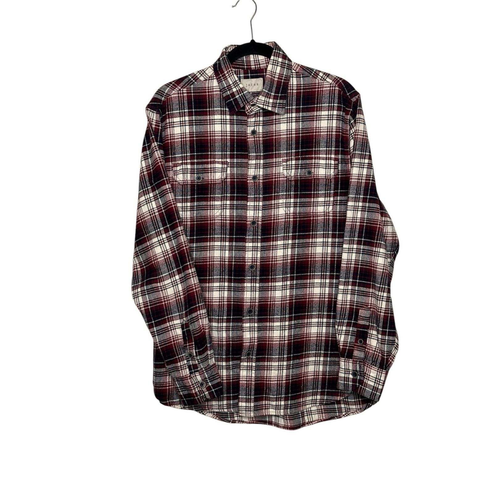 JACHS NY Jachs red plaid long sleeves casual flannel shirt size M Size US M / EU 48-50 / 2 - 8 Thumbnail