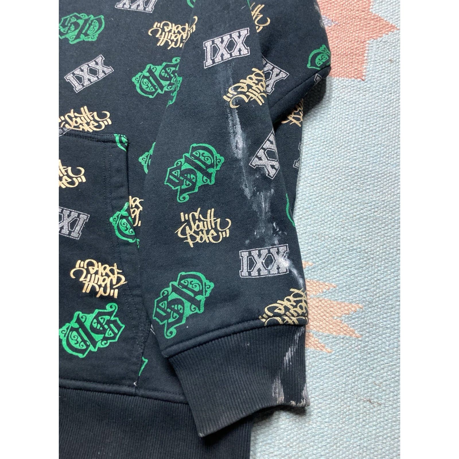 Southpole Vtg y2k Southpole Hoodie Full Zip All Over Print Streetwear Hip Hop Graffiti XL Mens Black Size US XL / EU 56 / 4 - 4 Thumbnail