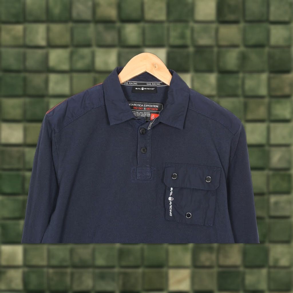 Vintage Nike Sail Racing Strom Rugger Rugby Polo Shirt Men L Long Sleeve Blue VR2172 Size US L / EU 52-54 / 3 - 1 Thumbnail