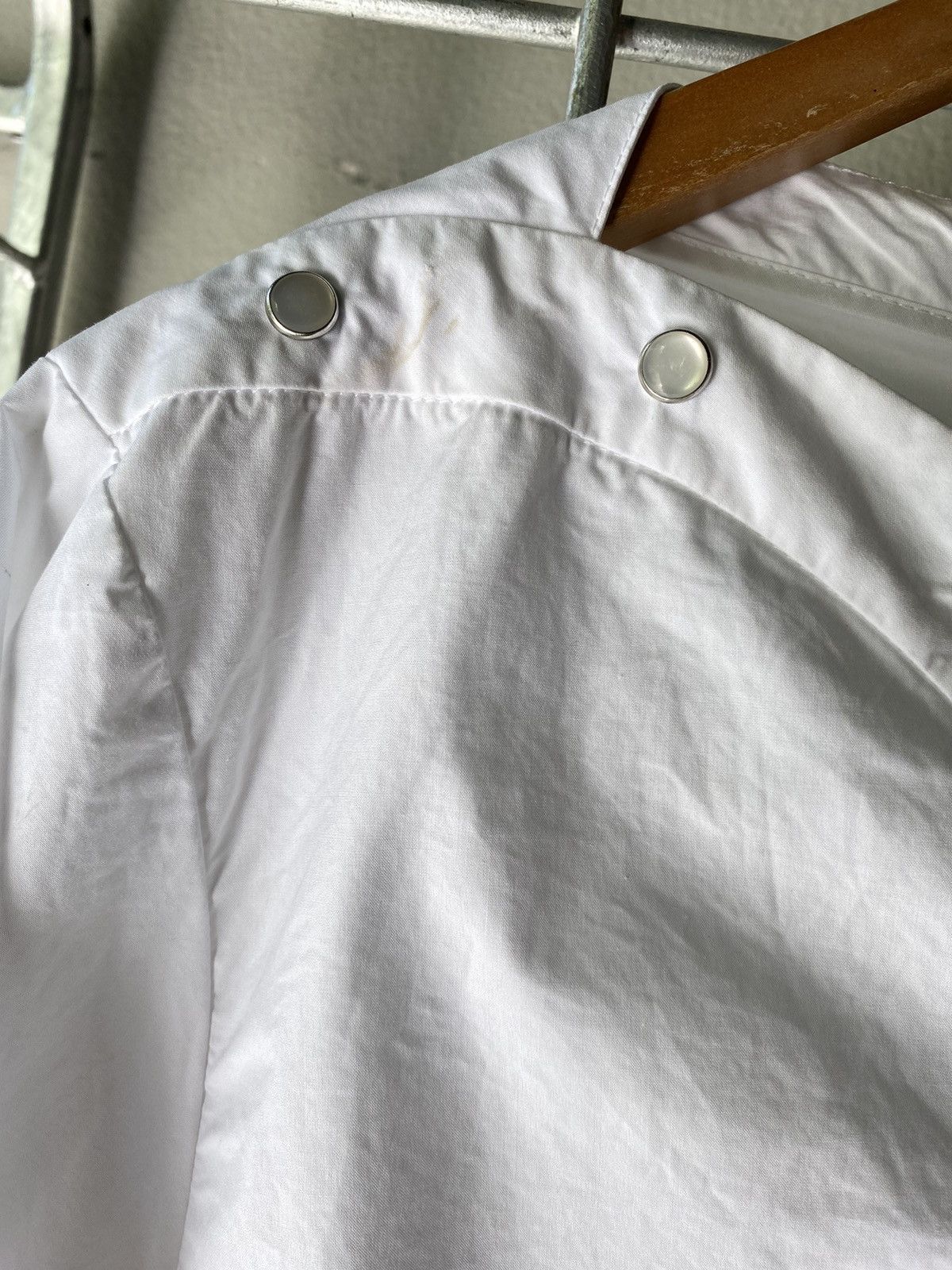 Coperni Coperni Asymmetric White Button-Up Blouse Size XS / US 0-2 / IT 36-38 - 12 Thumbnail