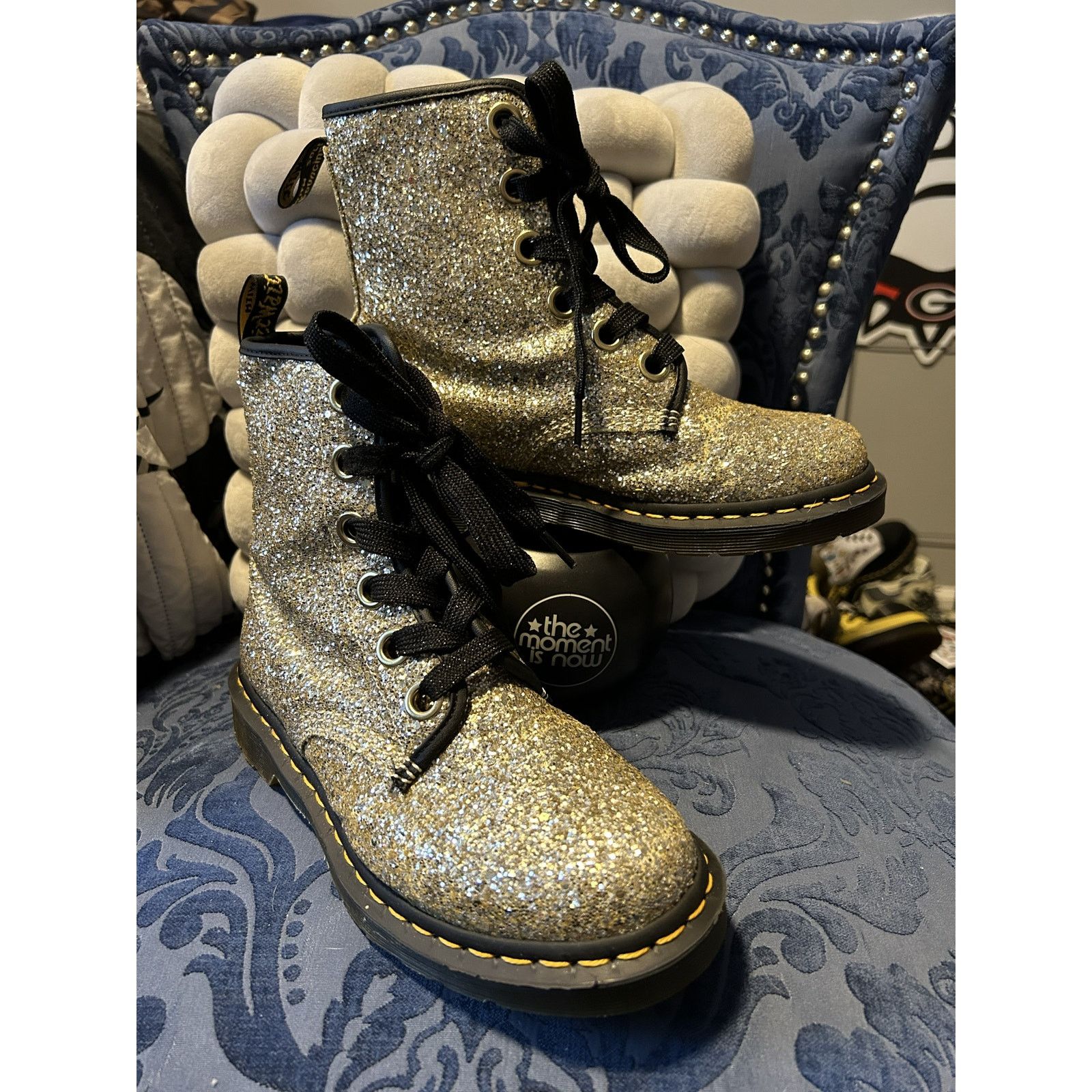 Dr. Martens Dr Martens Farrah Gold Chunky Glitter Size 7/EU 38 Size US 7 / IT 37 - 1 Thumbnail