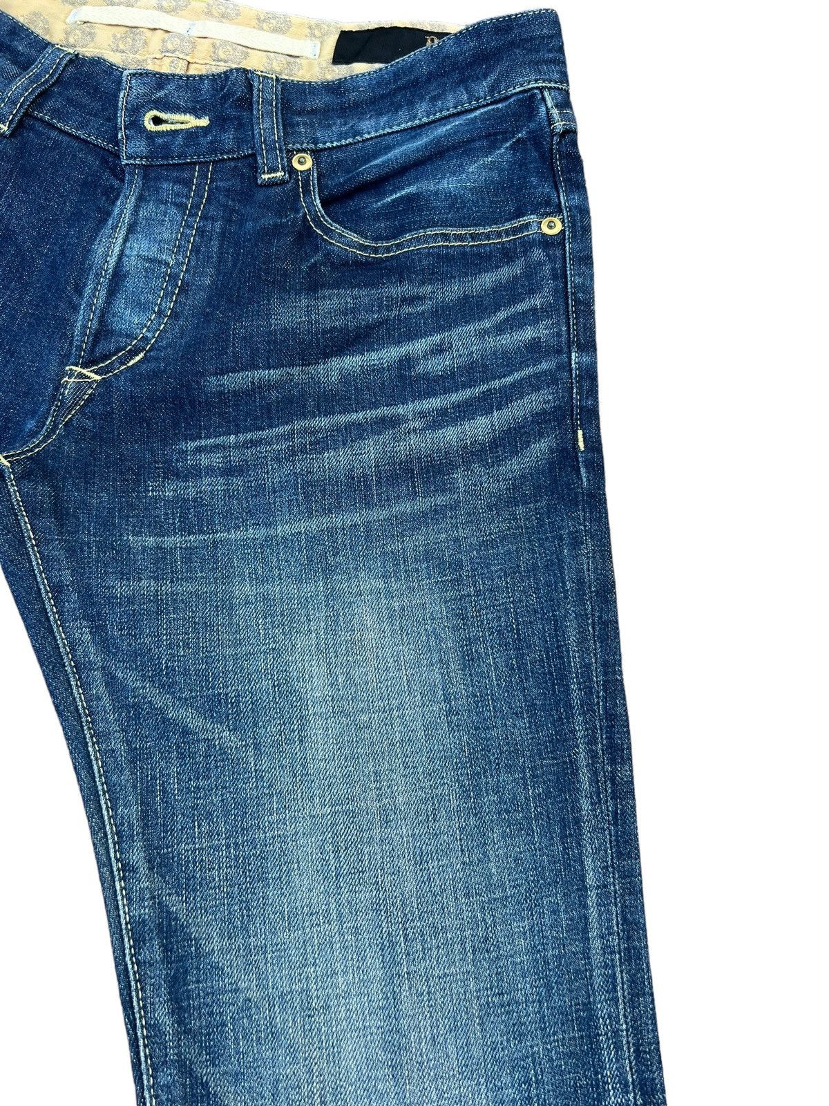 20471120 RICO Japan Fade Blue Denim Bootcut Jeans Size US 29 - 9 Thumbnail