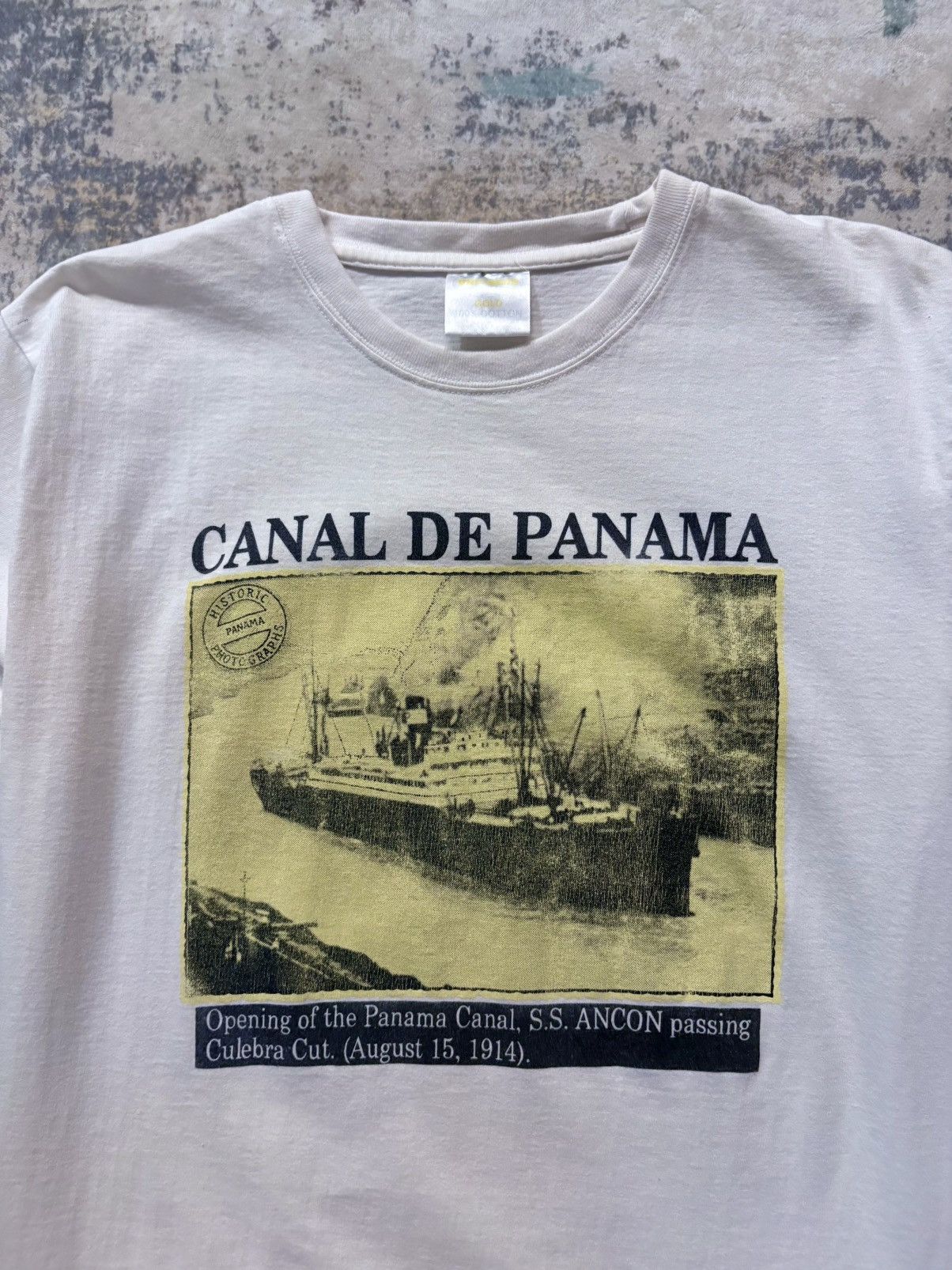 Vintage 90’s Panama Canal Vintage Tee Shirt Size US XL / EU 56 / 4 - 2 Thumbnail