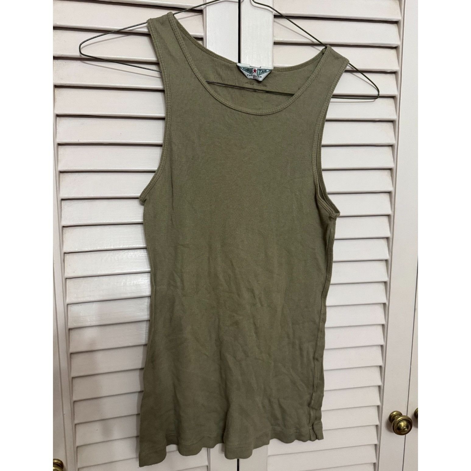 Hard Tail Hard Tail Forever Green Ribbed Tank Top Shirt Size L / US 10 / IT 46 - 1 Thumbnail