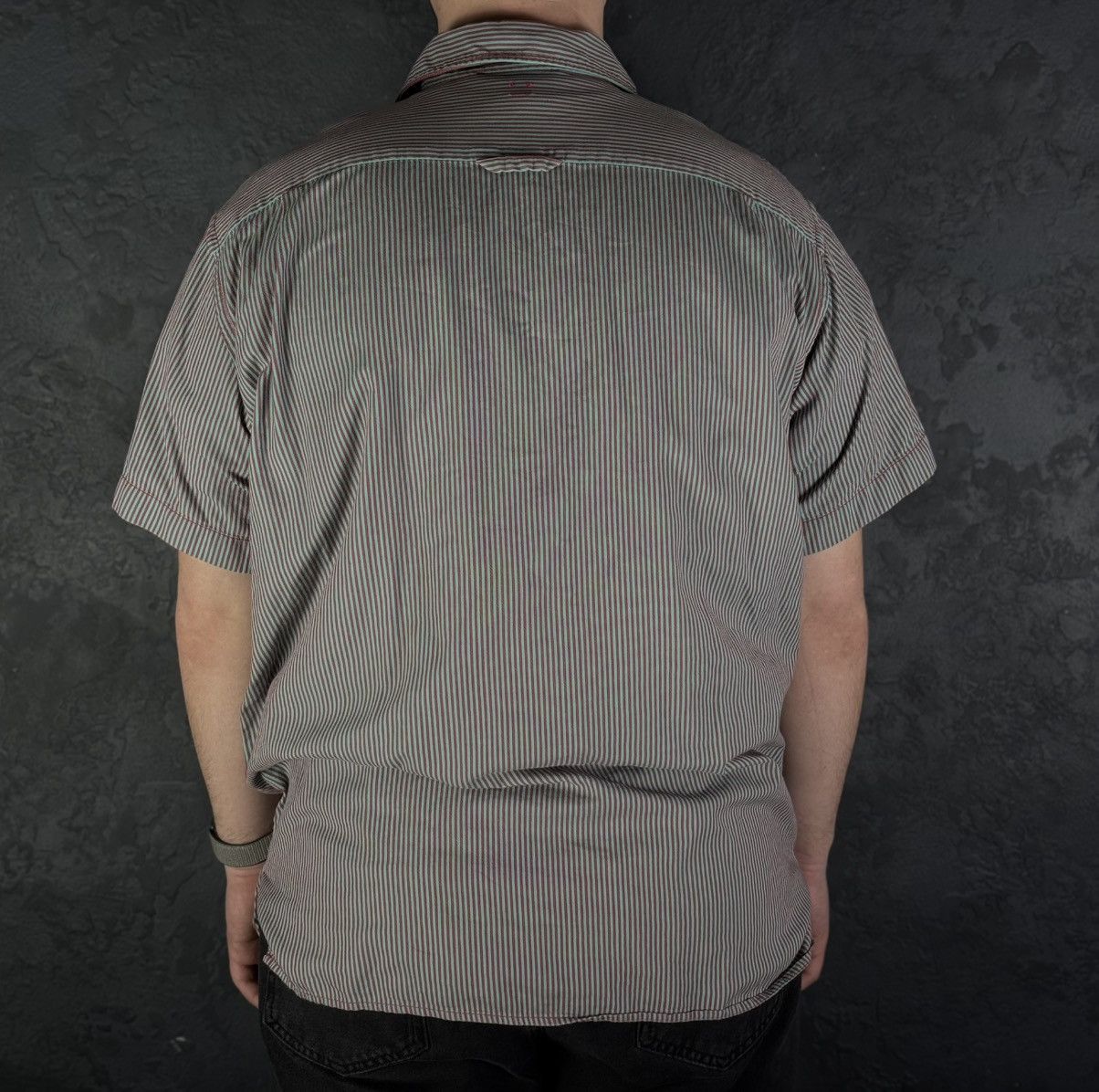 Acne Studios Acne Studios - Oversized Logo-Appliquéd Striped Cotton Shirt Size US S / EU 44-46 / 1 - 3 Thumbnail