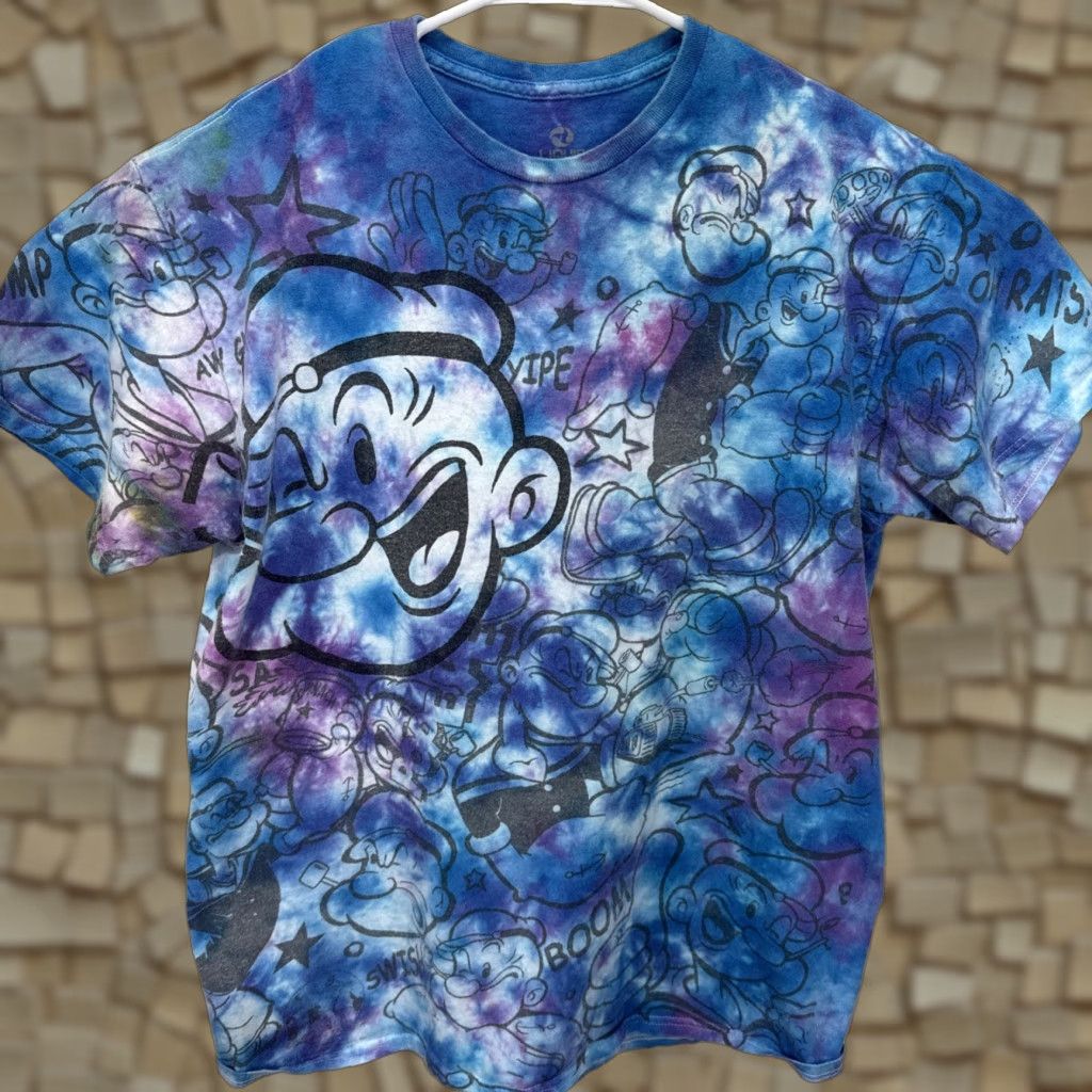 Liquid Blue Liquid Blue Popeye The Great Gazookus Short Sleeve Tie Dye T Shirt Large Multicolor Mens Size US L / EU 52-54 / 3 - 1 Thumbnail