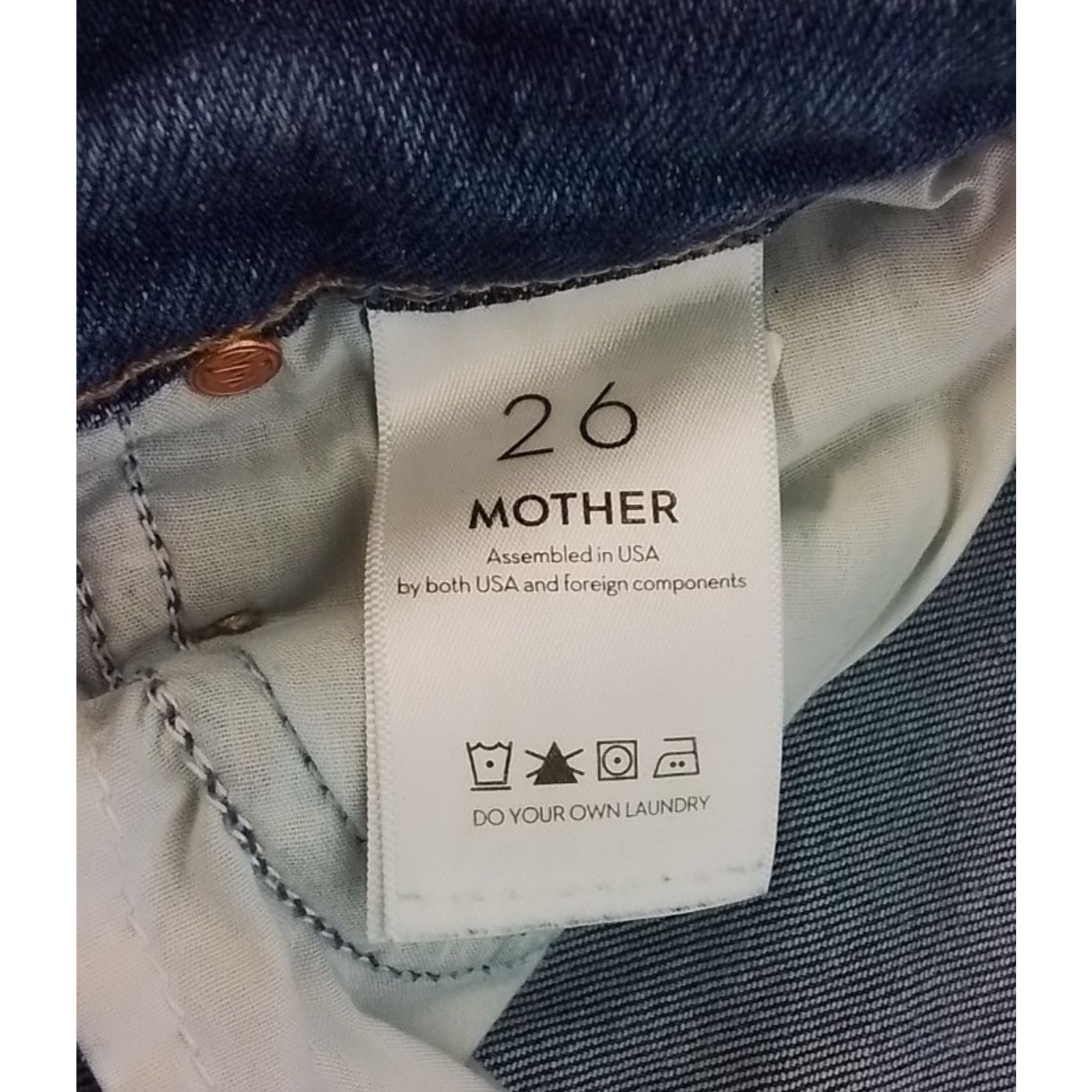 MOTHER Mother The Mid Rise Dazzler Jeans Women's 26" Medium Wash Size 26" / US 2 / IT 38 - 6 Thumbnail