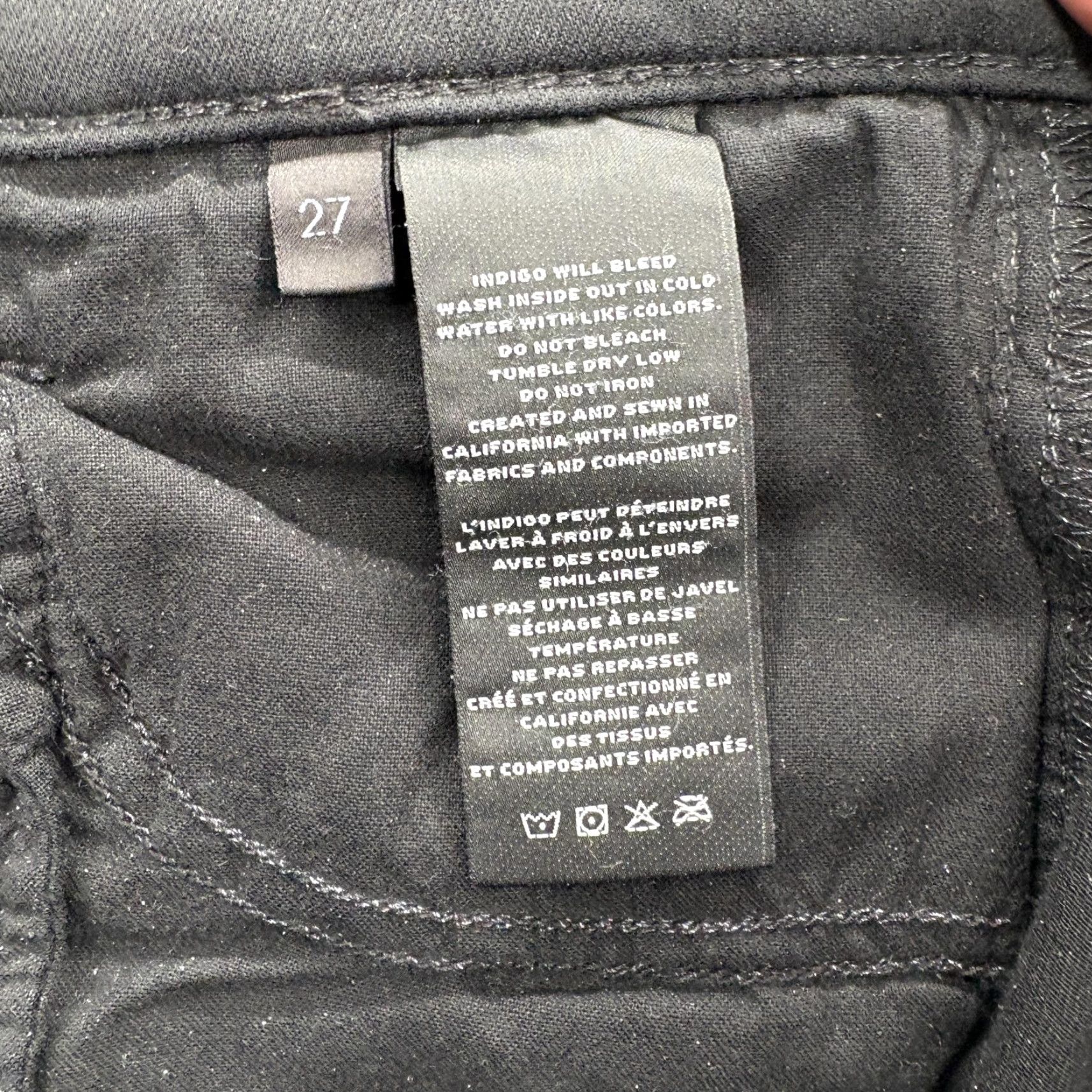 J Brand J Brand Maria High Rise Skinny Jeans Womens 27 Black Stretch Denim Slim Preppy Size 27" / US 4 / IT 40 - 7 Thumbnail