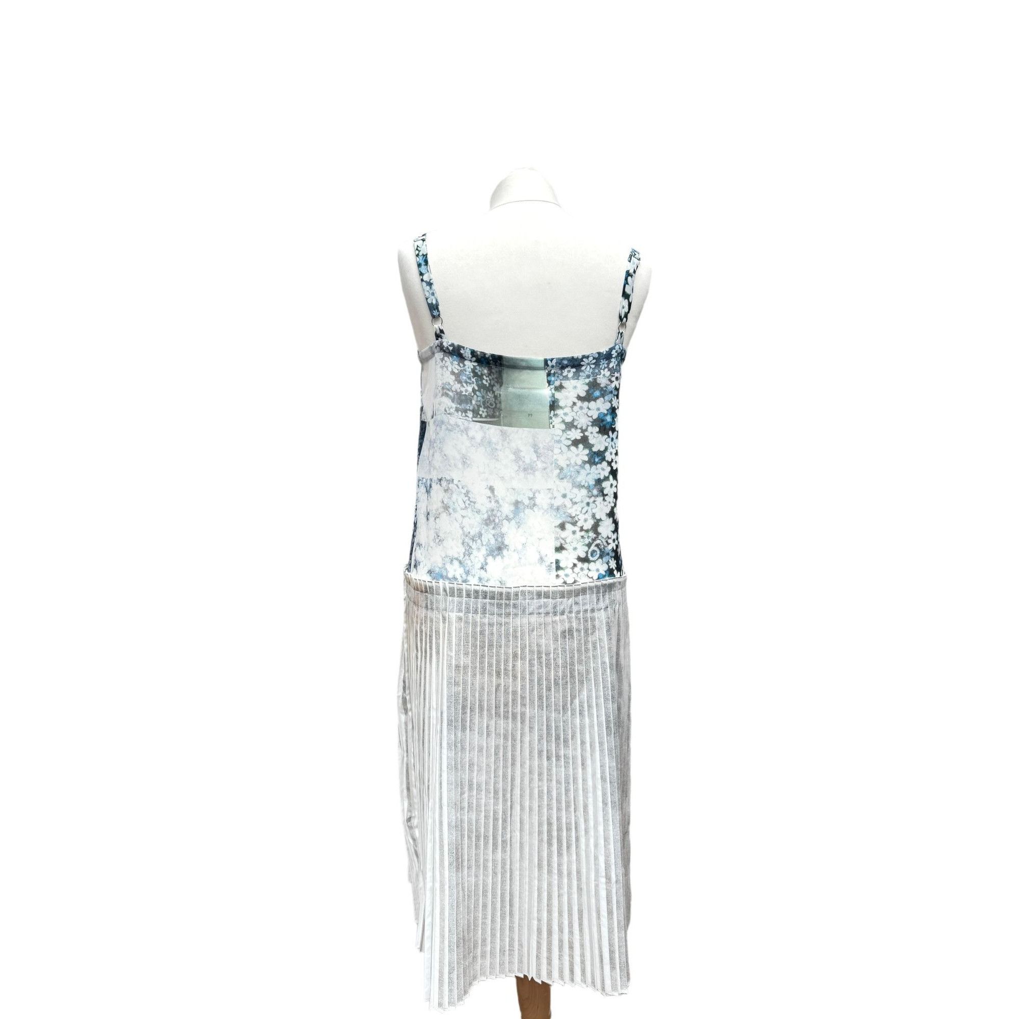 Maison Margiela Fusion Navy White Sheer Dress Size M / US 6-8 / IT 42-44 - 2 Thumbnail