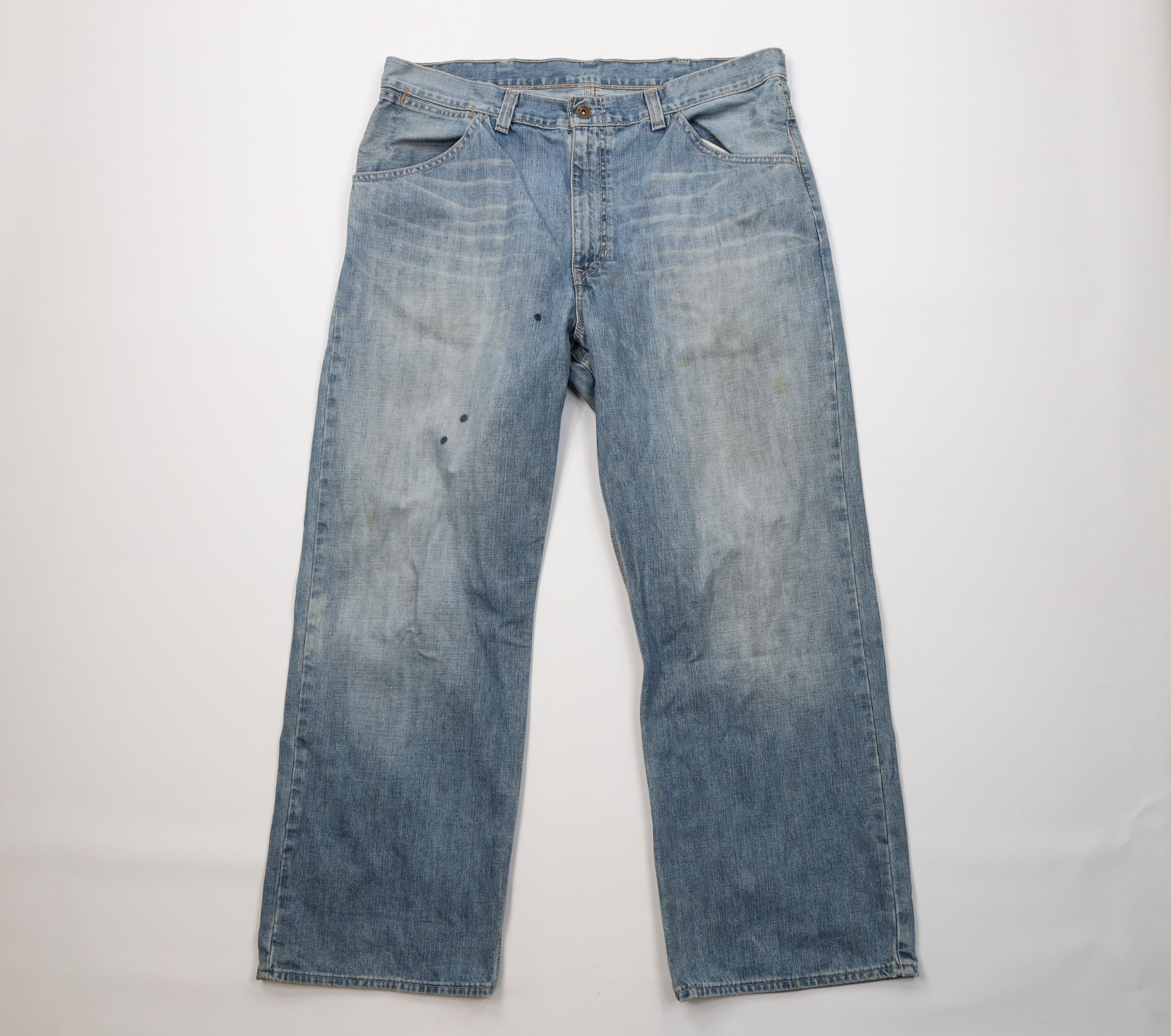 Gap Vintage Gap Wide Leg Dungaree Workwear Denim Jeans Blue Size 40" / US 18 - 1 Thumbnail