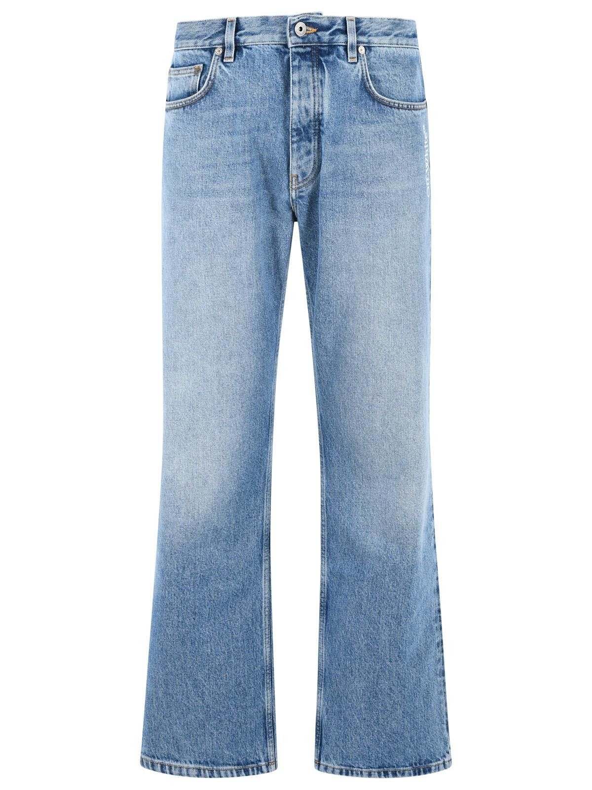 Off-White OFF-WHITE Light Blue Cotton Jeans Size US 33 - 1 Thumbnail