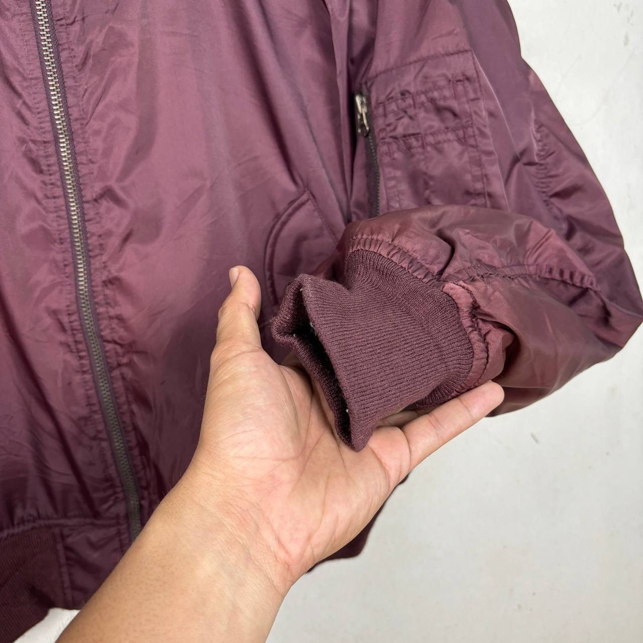 Japanese Brand Vintage Military Us Air Force Flight Jacket Burgundy Bomber Size US M / EU 48-50 / 2 - 5 Thumbnail