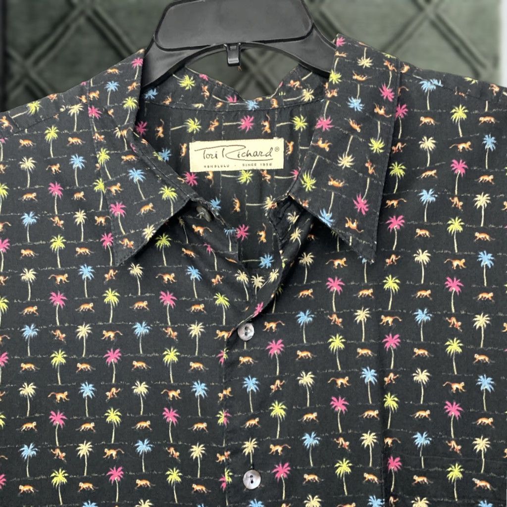 Tori Richard Tori Richard Mens 2XL All Over Tropical Monkey Hawaiian Shirt AOP Colorful Size US XXL / EU 58 / 5 - 1 Thumbnail