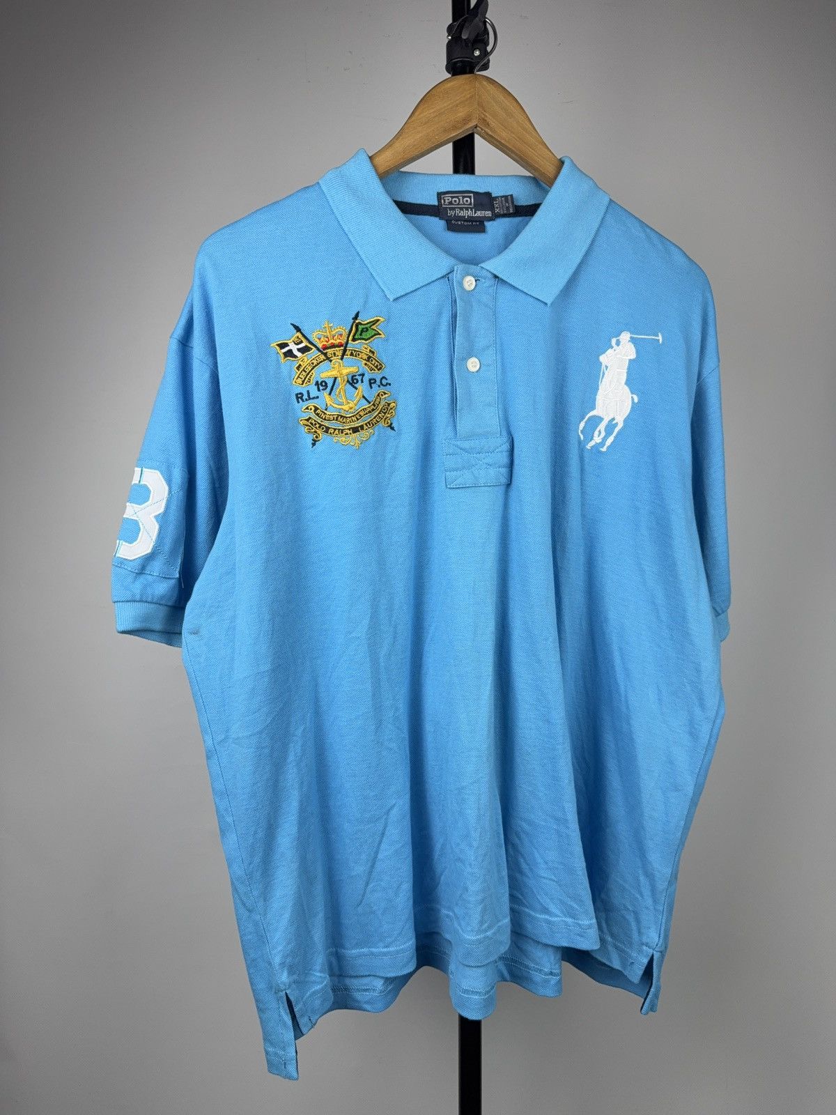 Polo Ralph Lauren 90s Retro VNTG Polo Ralph Lauren Big Pony Crest No.3 Polo XL Size US XL / EU 56 / 4 - 1 Thumbnail