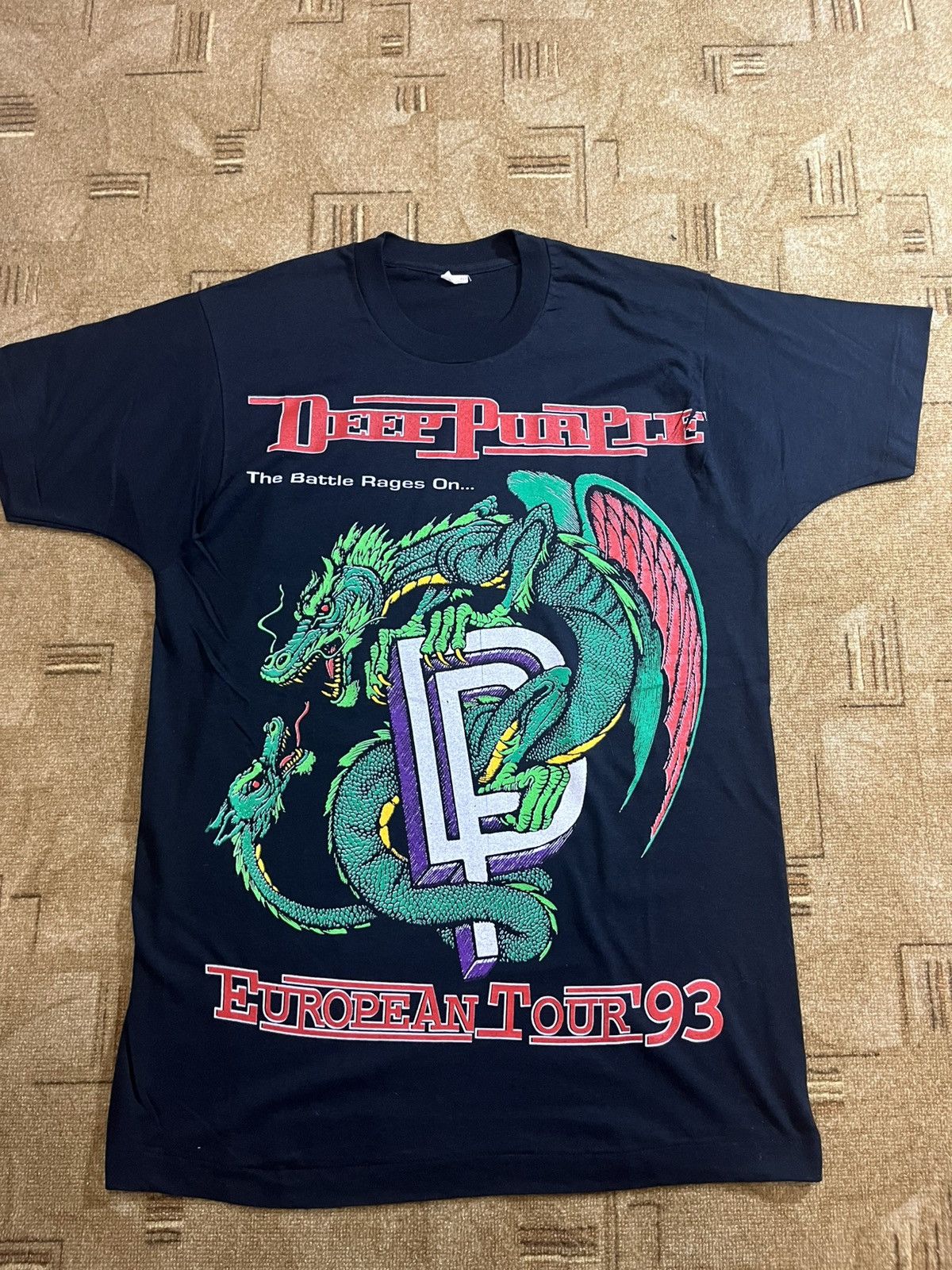 Vintage Deep purple vintage merch Euro tour 1993 Size US XL / EU 56 / 4 - 1 Thumbnail