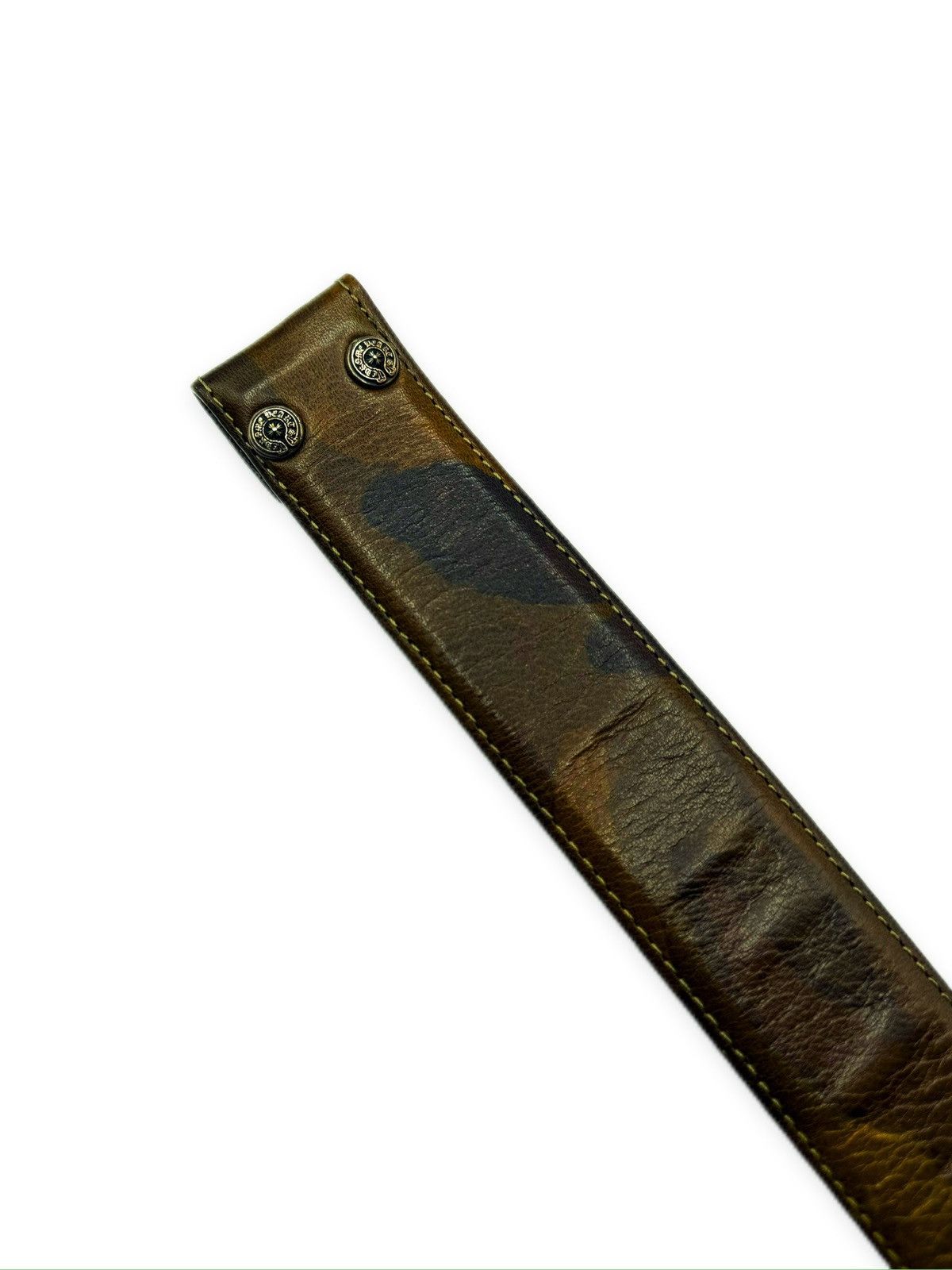 Chrome Hearts Chrome Hearts Green Camouflage .925 Silver Leather Belt Strap Size 32 - 3 Thumbnail