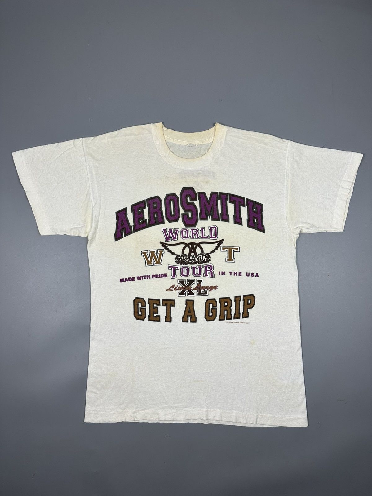 Band Tees × Vintage Vintage Aerosmith World Tour 1993 Band Tees Size US L / EU 52-54 / 3 - 1 Thumbnail