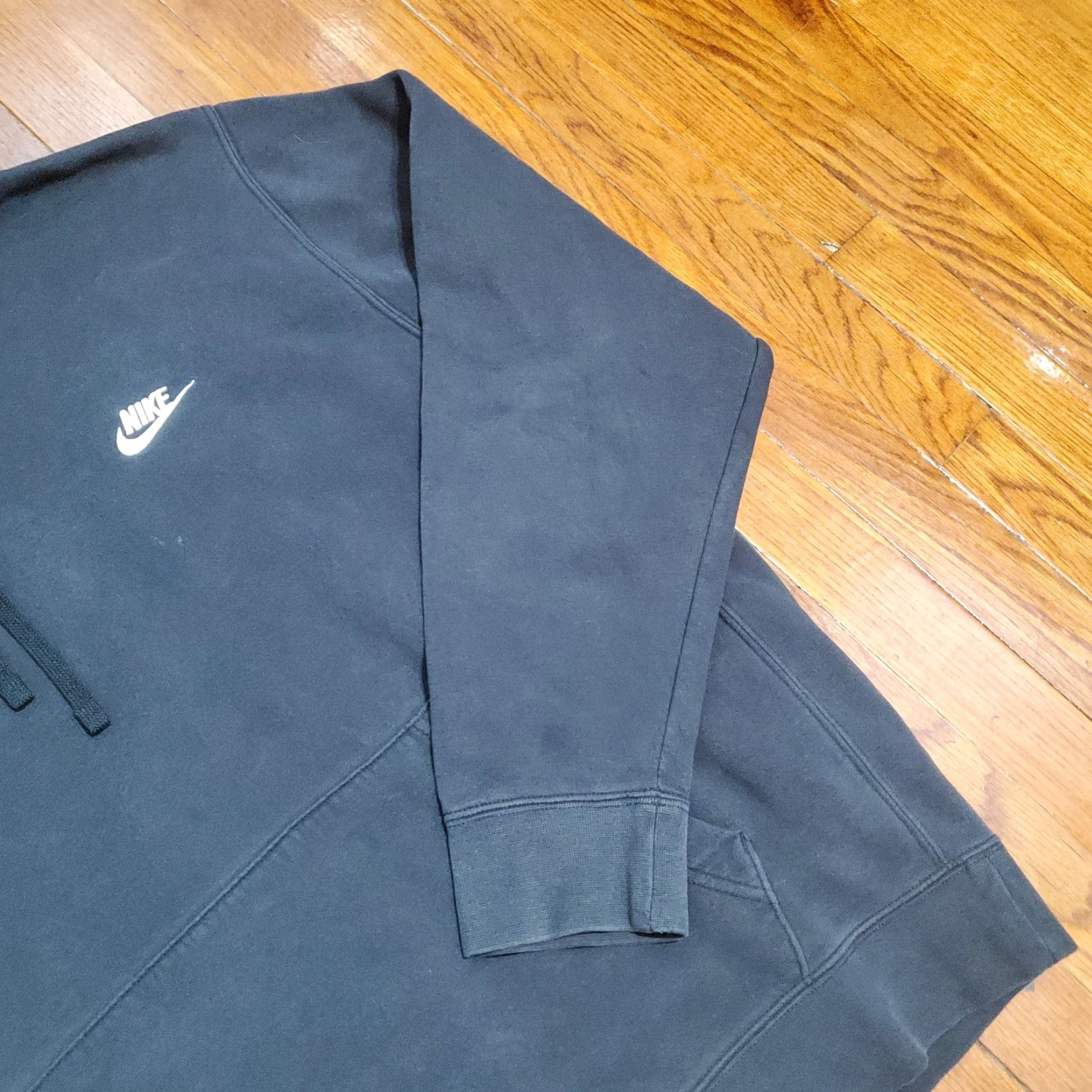 Nike Nike Sportswear Club Fleeve Pullover Hoodie Men XL Black Logo Faded BV2654 010 Size US XL / EU 56 / 4 - 3 Thumbnail