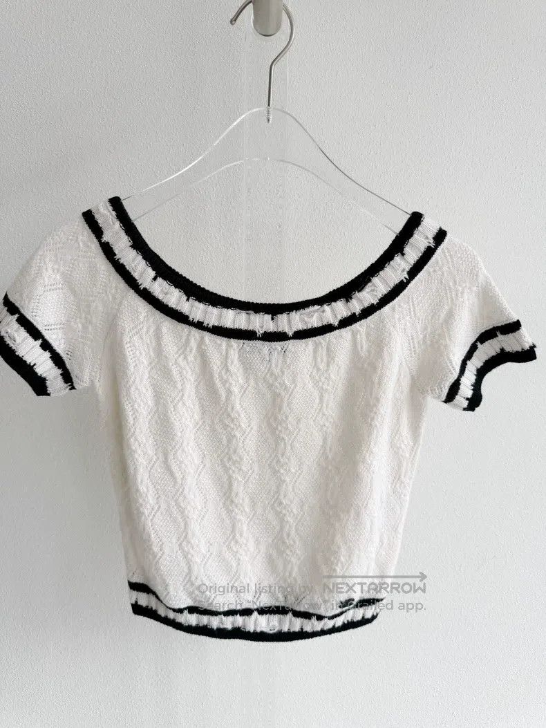 Chanel Chanel 22C A-neck knitwear short-sleeved Size XXS / US 00 / IT 34 - 4 Thumbnail