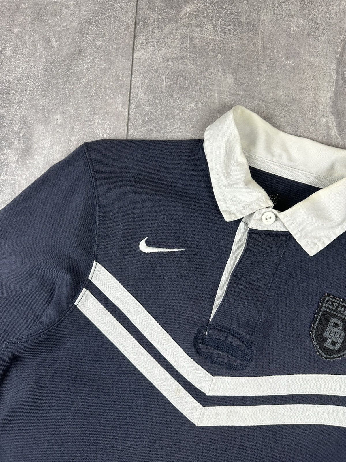 Nike Nike Adepth Vintage Retro Rugby Jersey Long Sleeve Size US S / EU 44-46 / 1 - 9 Thumbnail