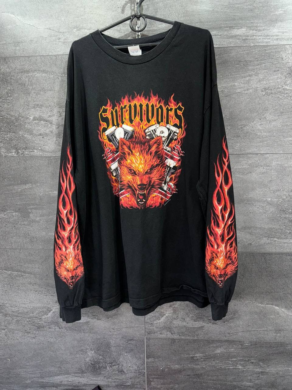 Vintage Vintage Survivors Harley Davidson 2005 Wolf Longsleeve Shirt Size US XXL / EU 58 / 5 - 1 Thumbnail
