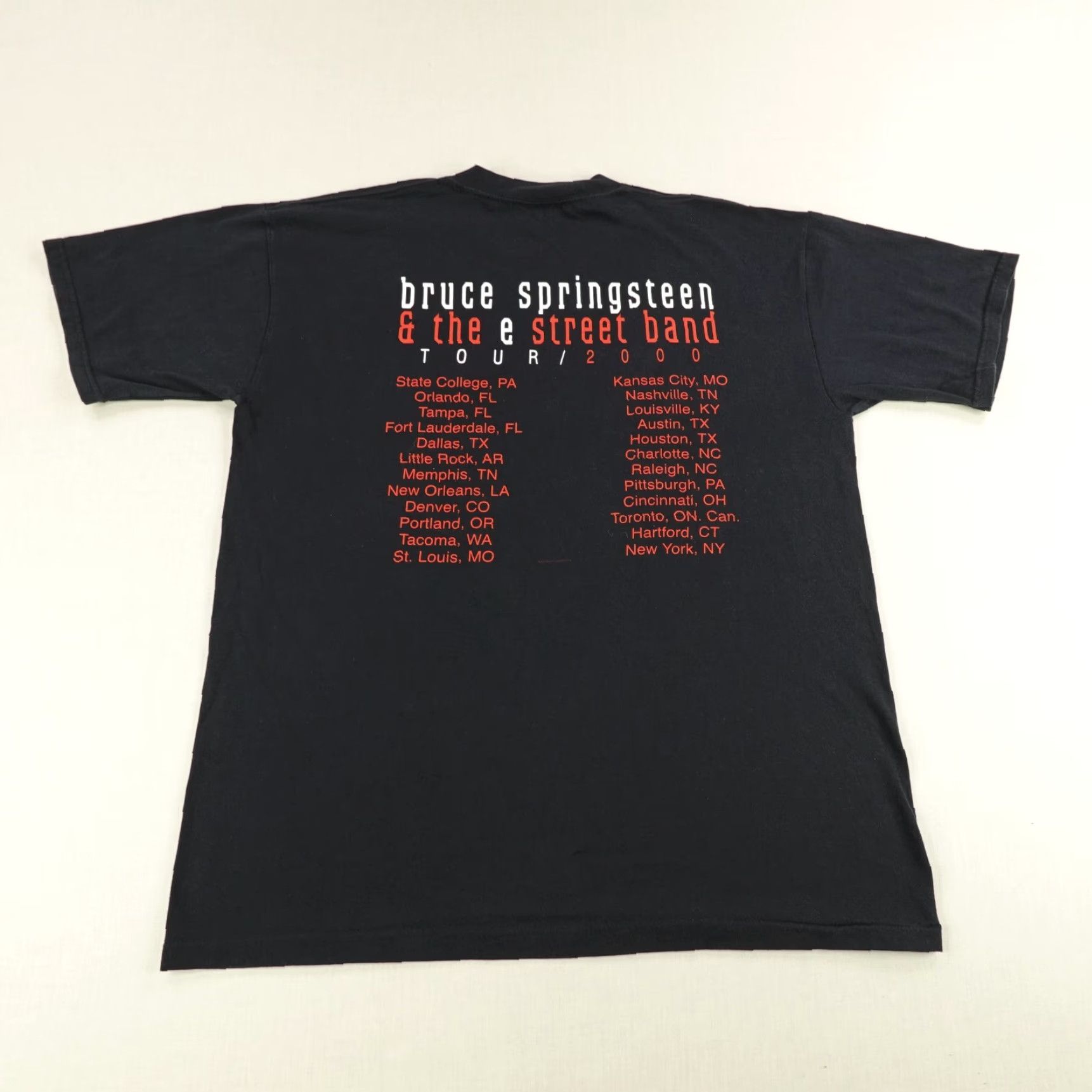 Vintage VINTAGE Bruce Springsteen Shirt XL Black Graphic Print 2000 E Street Band Concert Mens Size US XL / EU 56 / 4 - 5 Thumbnail