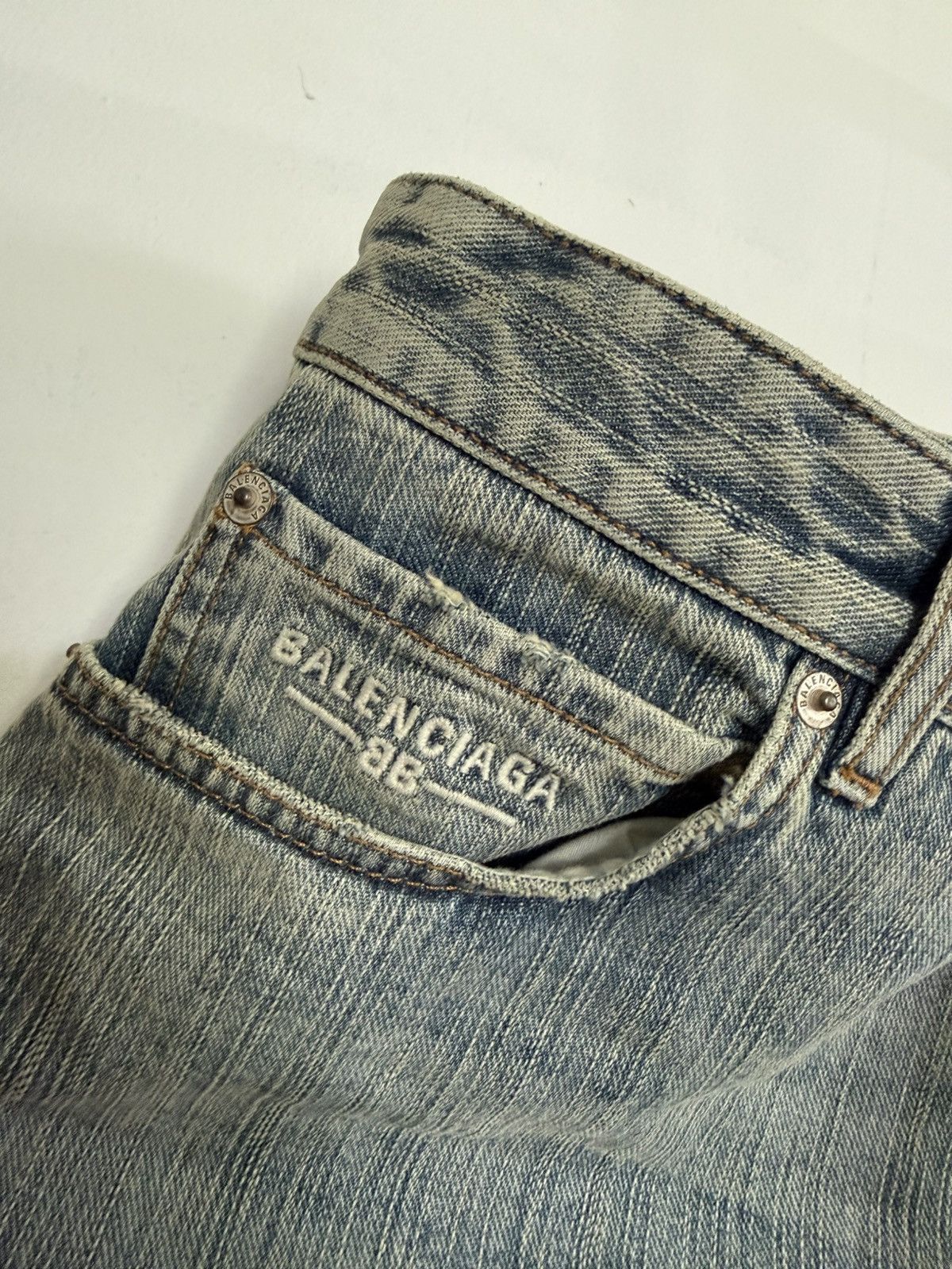 Balenciaga Baggy Mudshow Shoelace Jeans Size US 34 / EU 50 - 3 Thumbnail