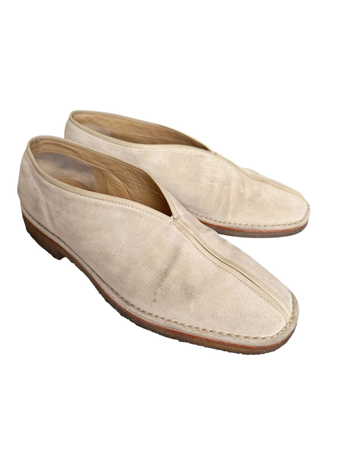 Lemaire Piped Leather Suede Crepe Flat Shoe Size US 10 / EU 43 - 2 Thumbnail
