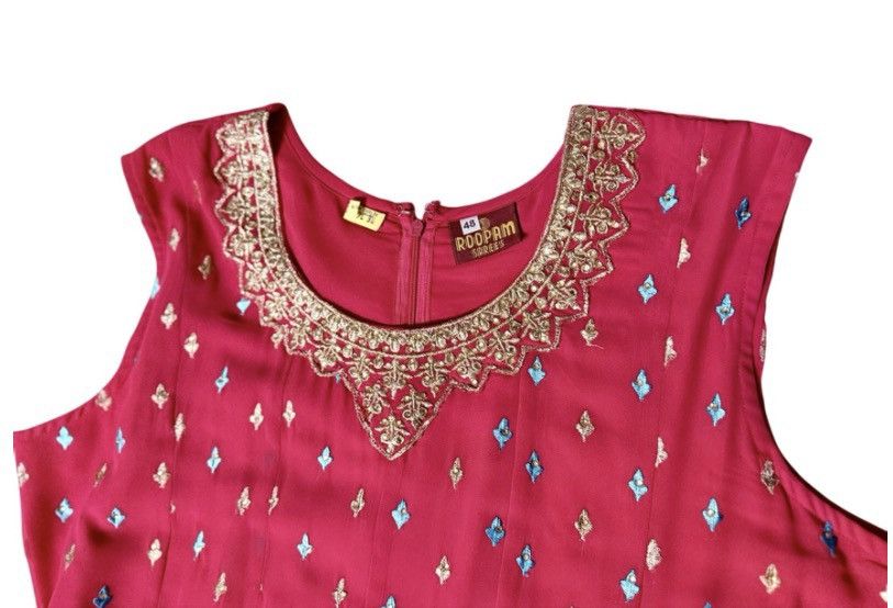 Other Roopam Sarees Salwar Kameez Pink Embroidered Indian Outfit Size XXL / US 16-18 / IT 52-54 - 4 Thumbnail