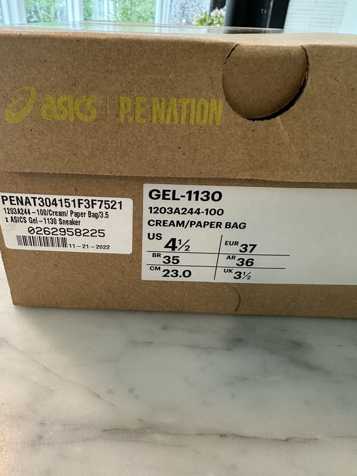 Asics ASICS P.E Nation Gel 1130 Cream/Paper bag Size US 4.5 / IT 34.5 - 6 Thumbnail