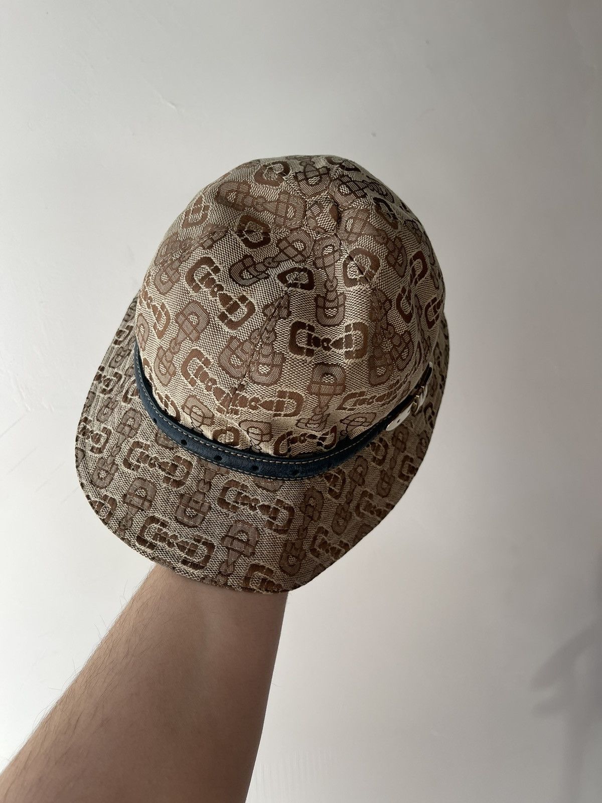 Gucci Gucci Vintage Horsebit Monogram Bucket Hat Canvas Brown Size ONE SIZE - 3 Thumbnail