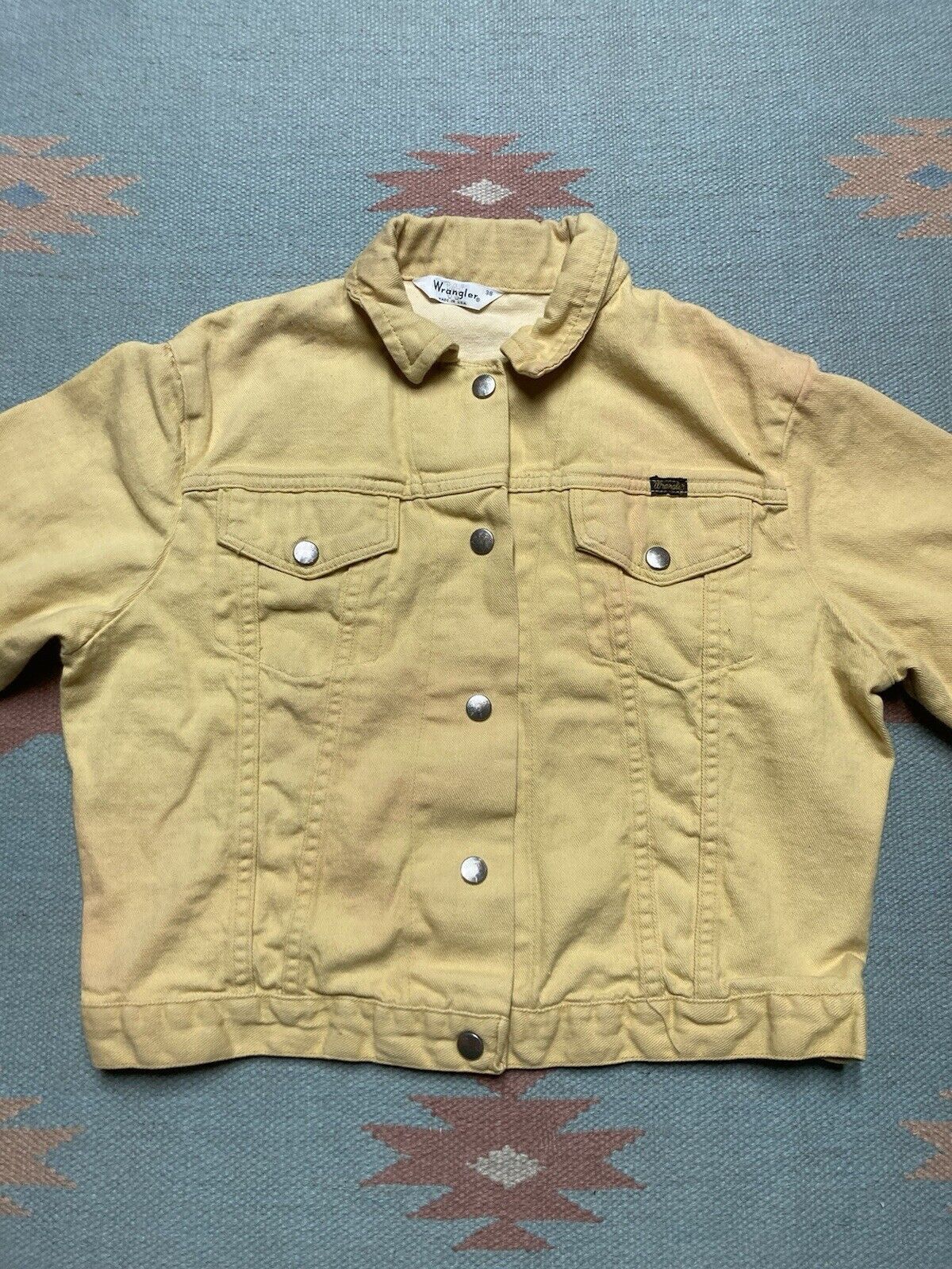Vintage × Wrangler 70s wrangler denim trucker jacket snap women’s size 38 Size M / US 6-8 / IT 42-44 - 2 Thumbnail