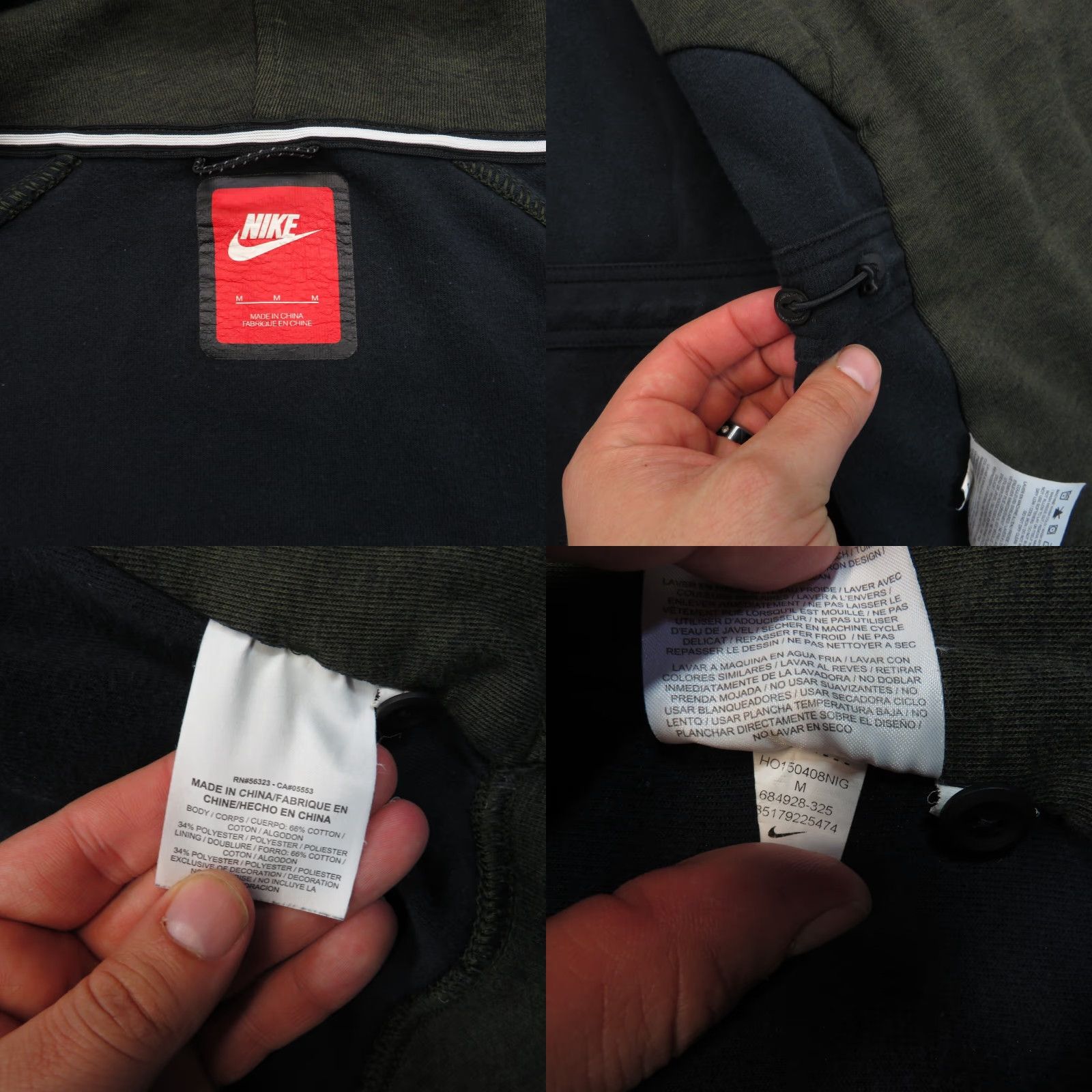 Nike Nike Hoodie Womens M Green Tech Fleece Cape Full Zip Sweatshirt Sportswear Size M / US 6-8 / IT 42-44 - 8 Thumbnail