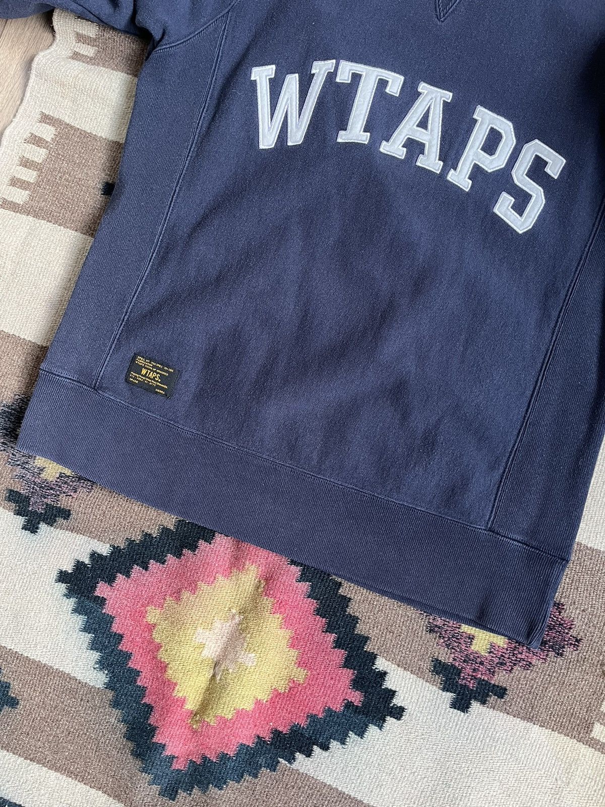 Wtaps WTAPS Japan Navy Blue Logo Design Cotton Sweatshirt Crewneck Size US S / EU 44-46 / 1 - 3 Thumbnail