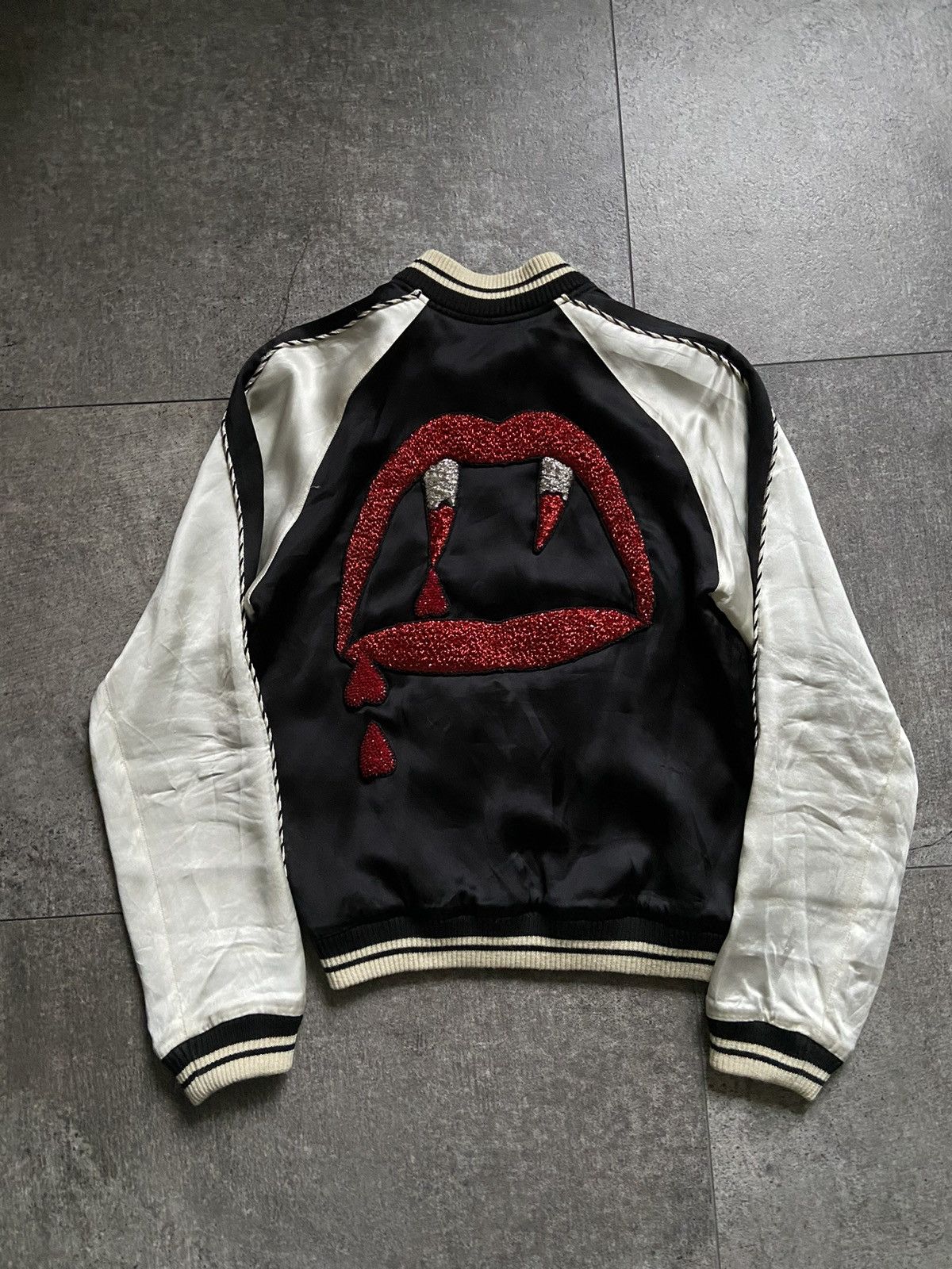 image of Bloodluster 2013 Silk Bomber By Hedi Slimane in White, Men's (Size Small)