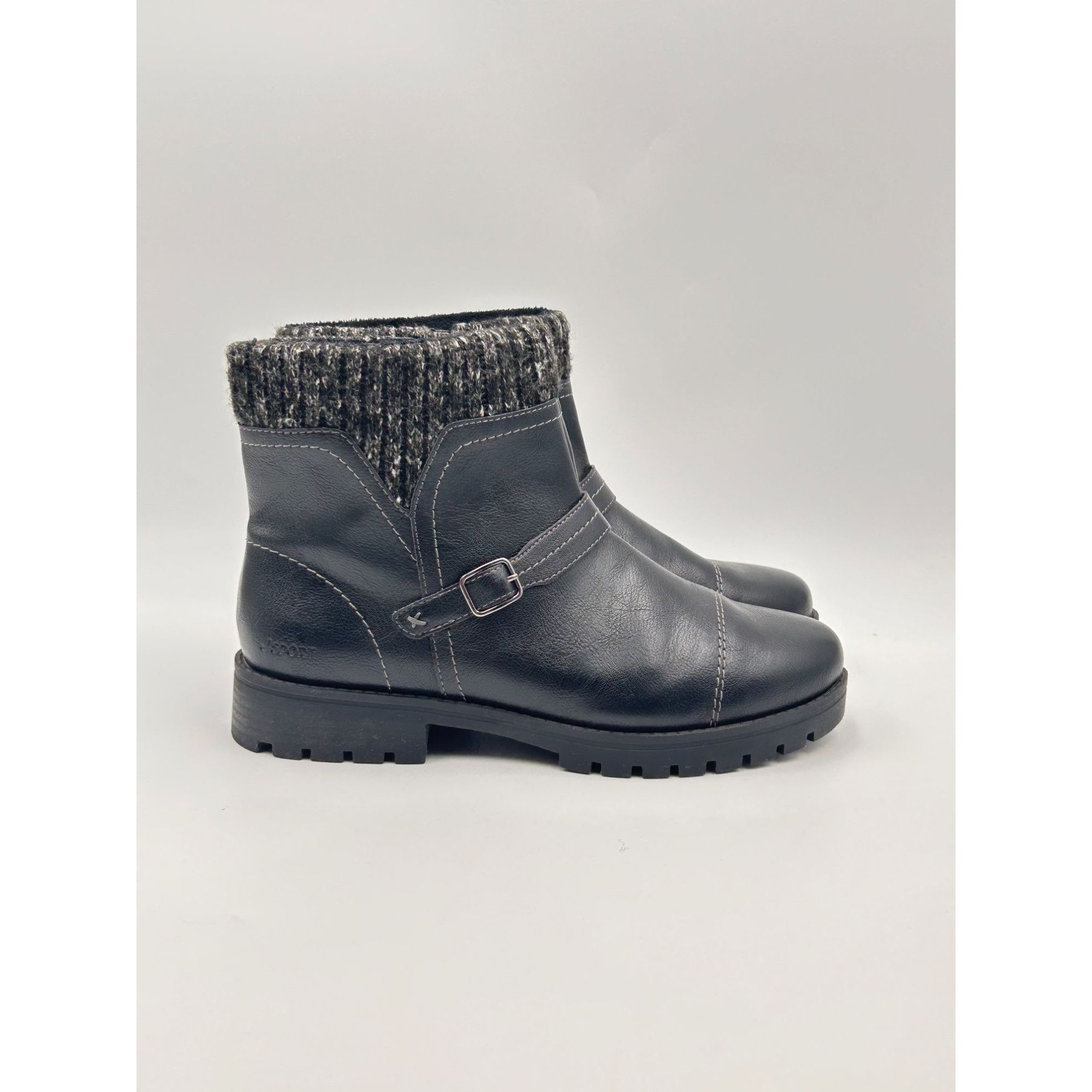 Other JSport Violet Women 11M Black Ankle Boots Memory Foam All Te Size US 11 / IT 41 - 2 Thumbnail