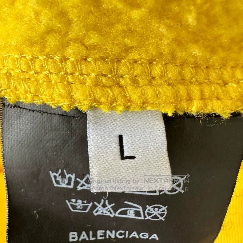 Balenciaga Balenciaga Yellow Logo Printed Sweatshirt Size US L / EU 52-54 / 3 - 4 Thumbnail