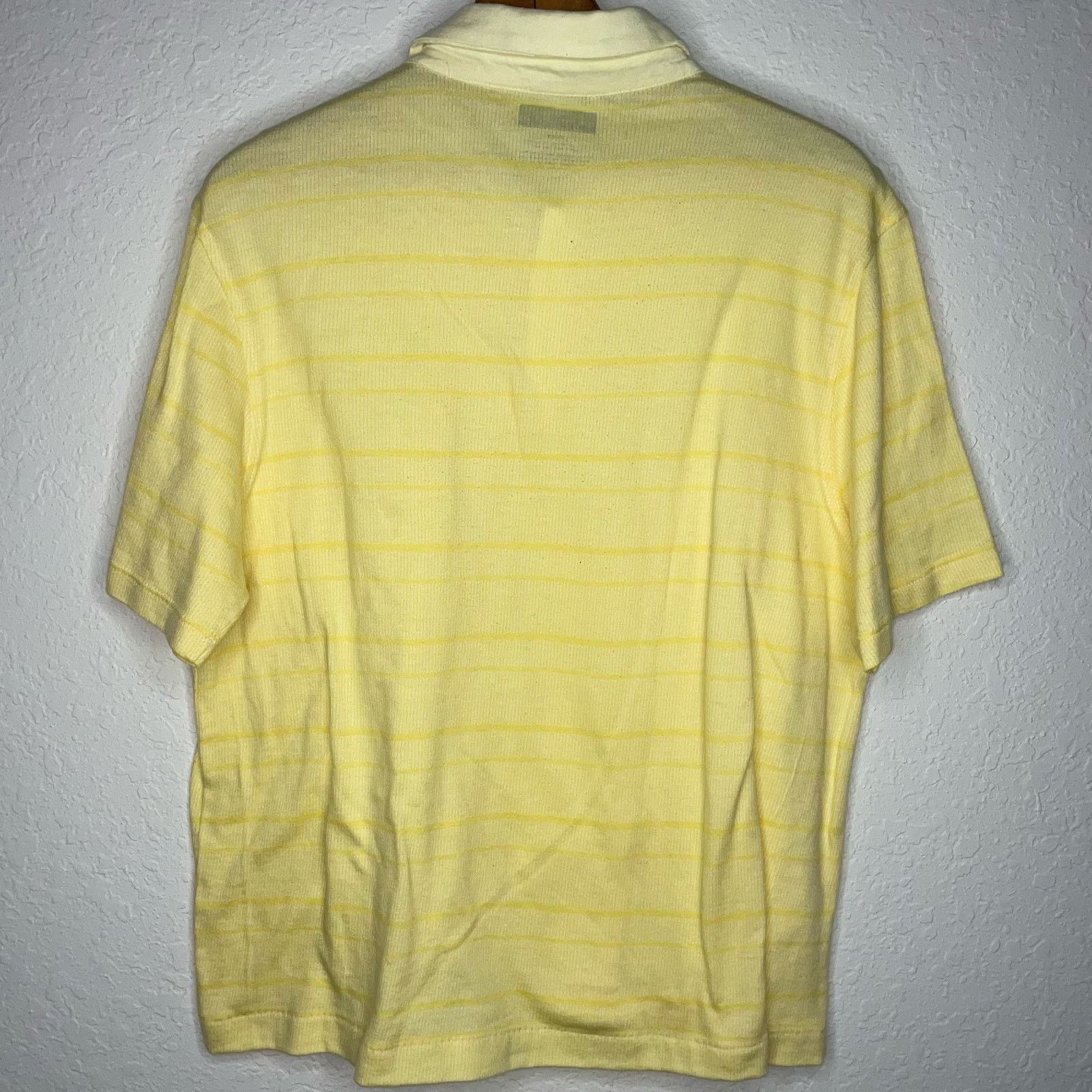 Alfani Alfani Yellow Striped Polo Shirt Size US L / EU 52-54 / 3 - 3 Thumbnail