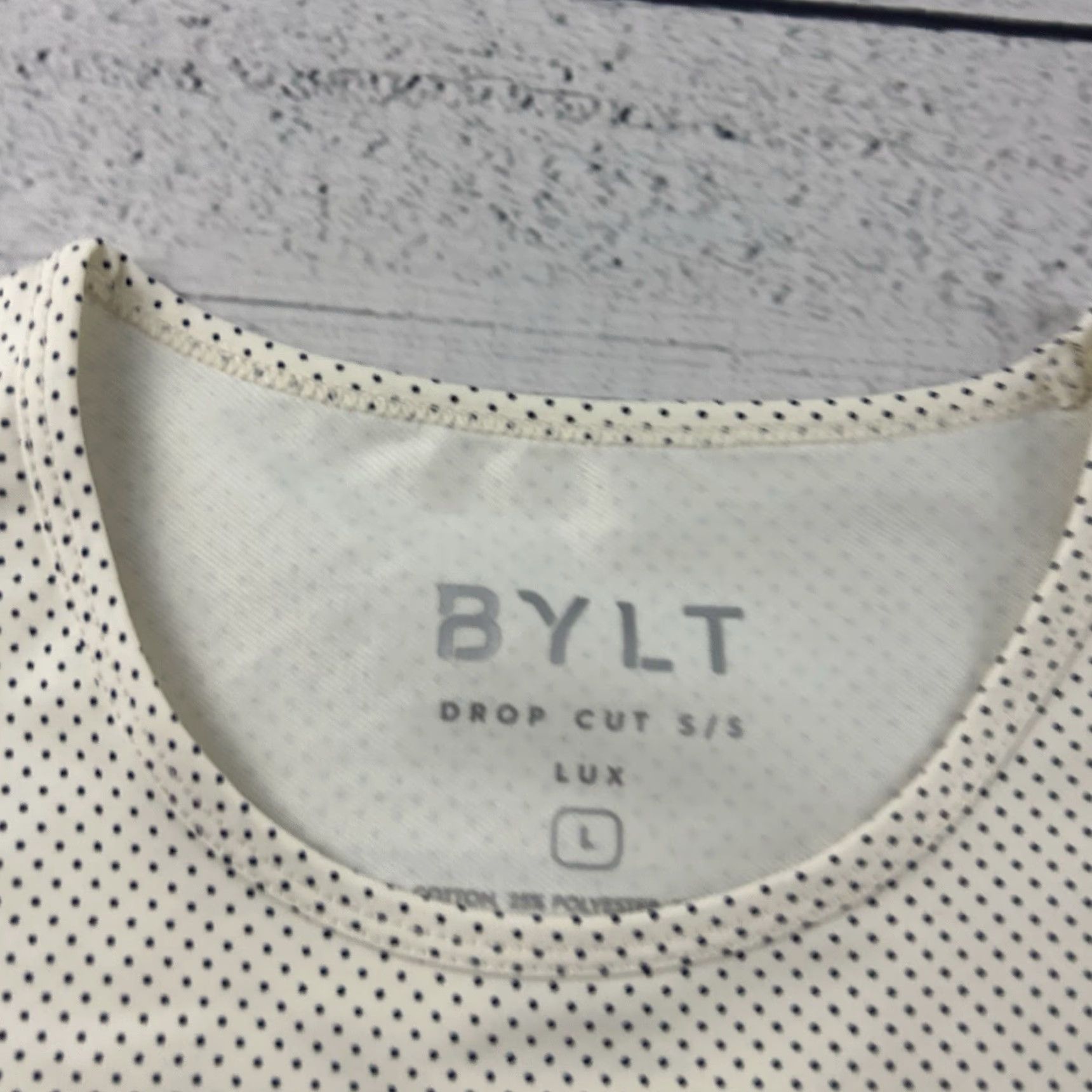 Vintage NEW BYLT Drop Cut Lux Short Sleeve Athletic Fit Polka Dot Shirt Men Large Ivory Mens Size US L / EU 52-54 / 3 - 3 Thumbnail