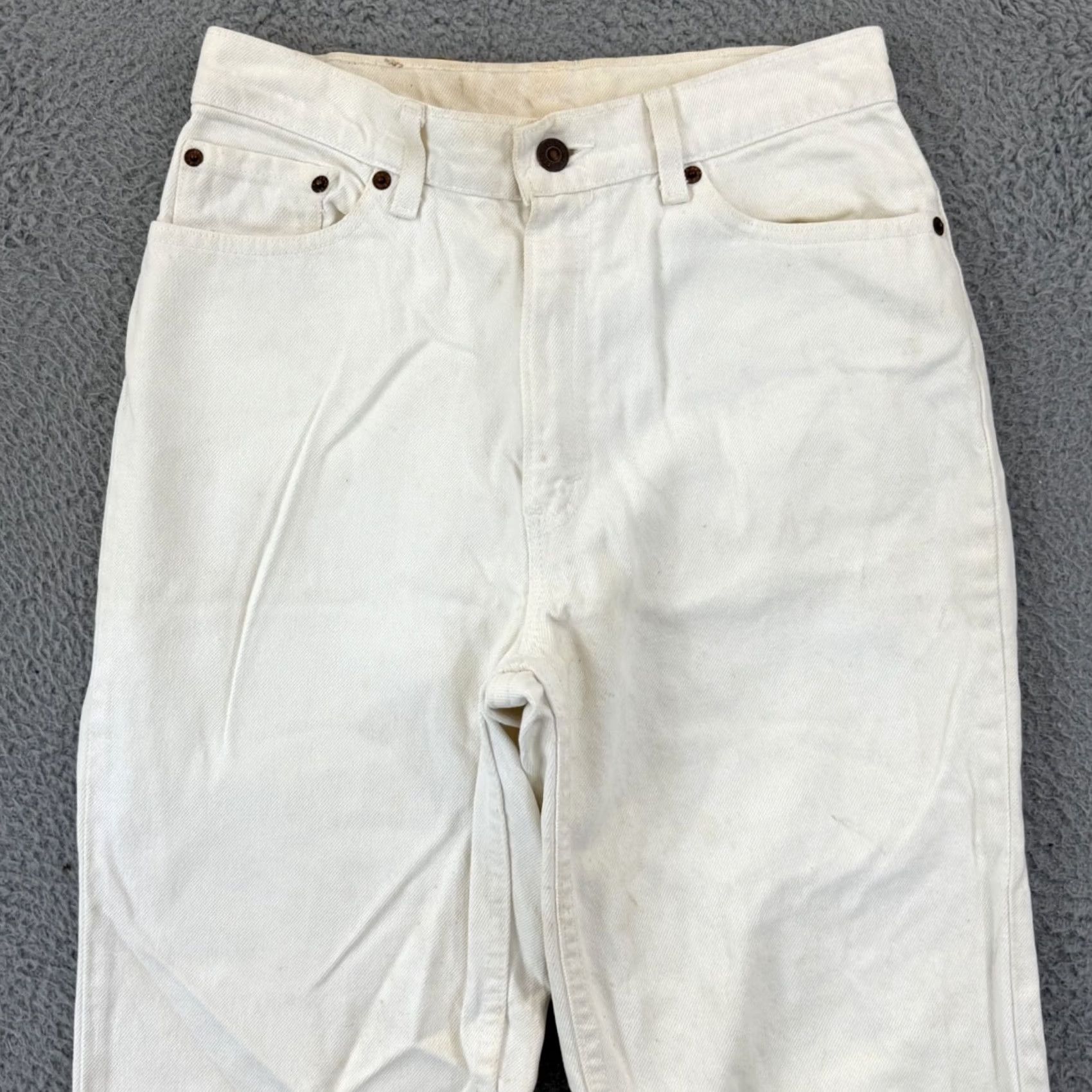 Levi's VINTAGE Levi's 550 Jeans Womens 11 White Denim 90s Relaxed Tapered Leg USA Womens Jeans 90s Size 32" / US 10 / IT 46 - 3 Thumbnail