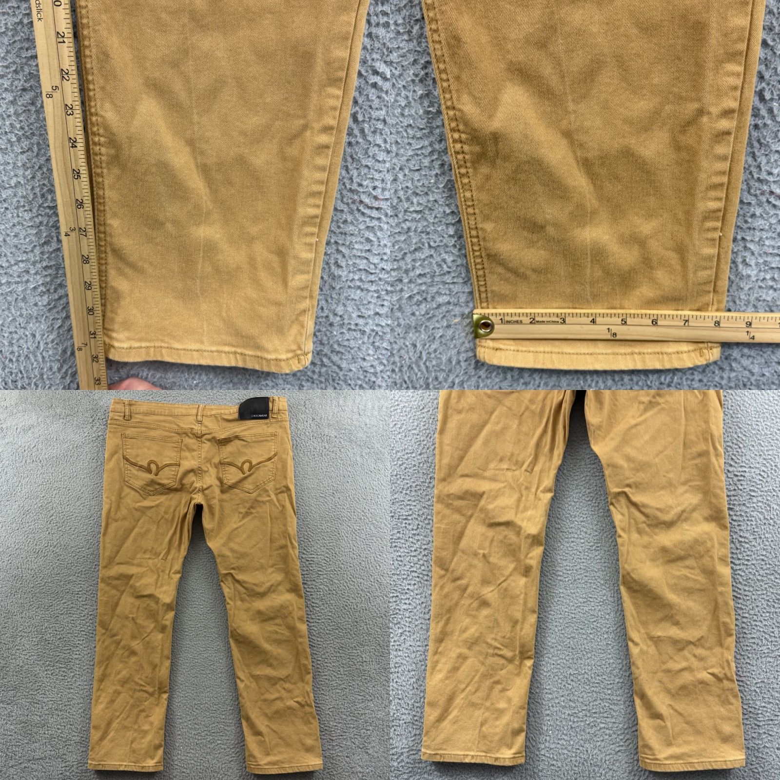 Rocawear VINTAGE Rocawear Jeans Mens 42x32 Yellow Baggy Hip Hop Loose Wide Leg Y2K Size US 42 / EU 58 - 8 Thumbnail